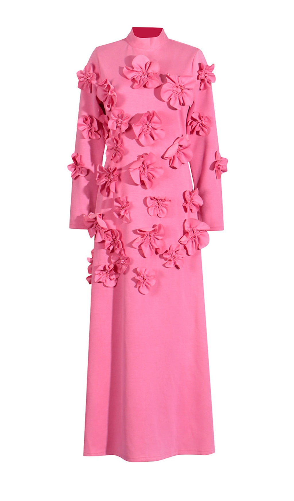 de1987c24454cc4eac178c183ec8a4fc.jpeg Fashionslee Women Bly Pink Flower Long Sleeve Maxi Dress