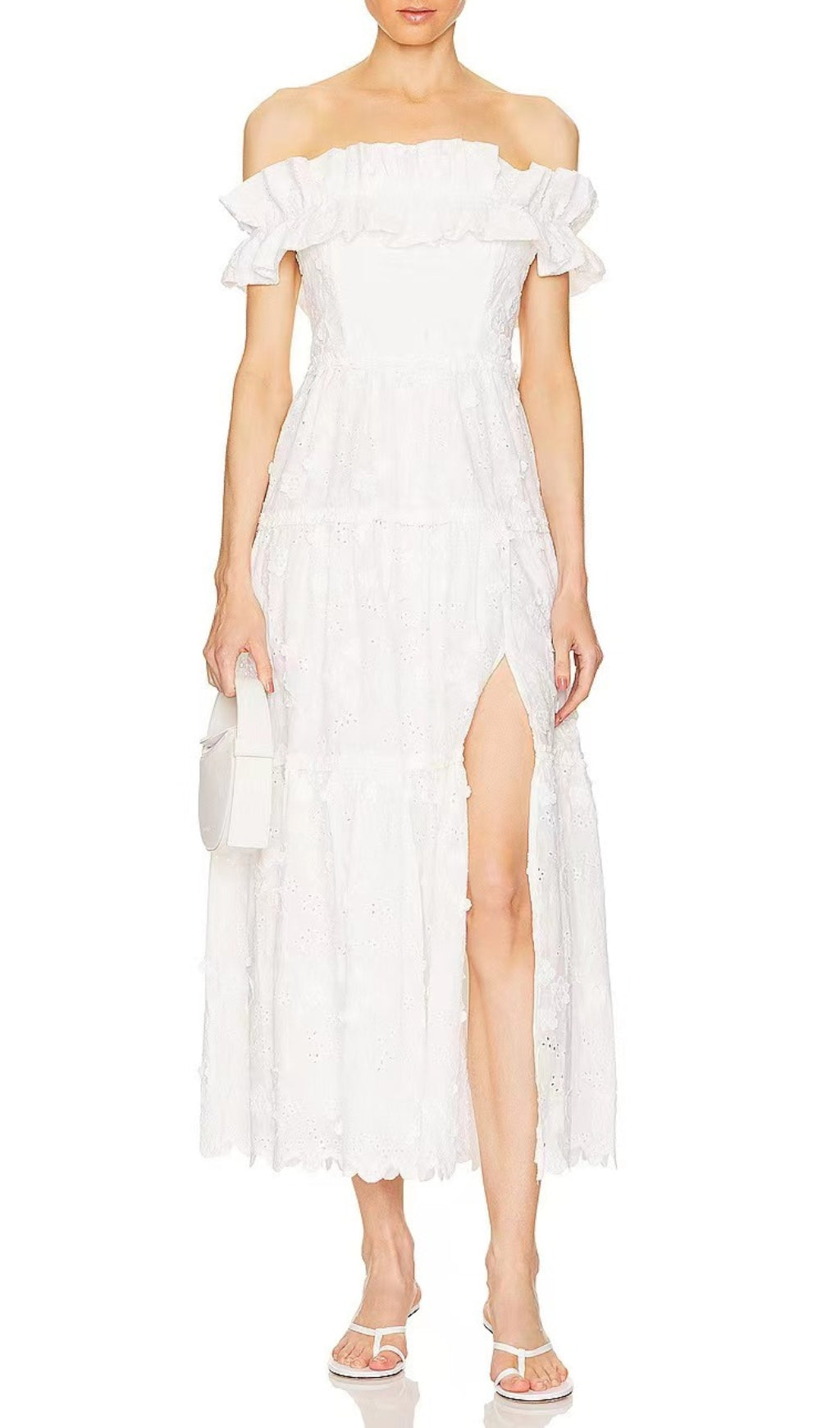 Fashionslee Women Auretta One Shoulder Midi Dress