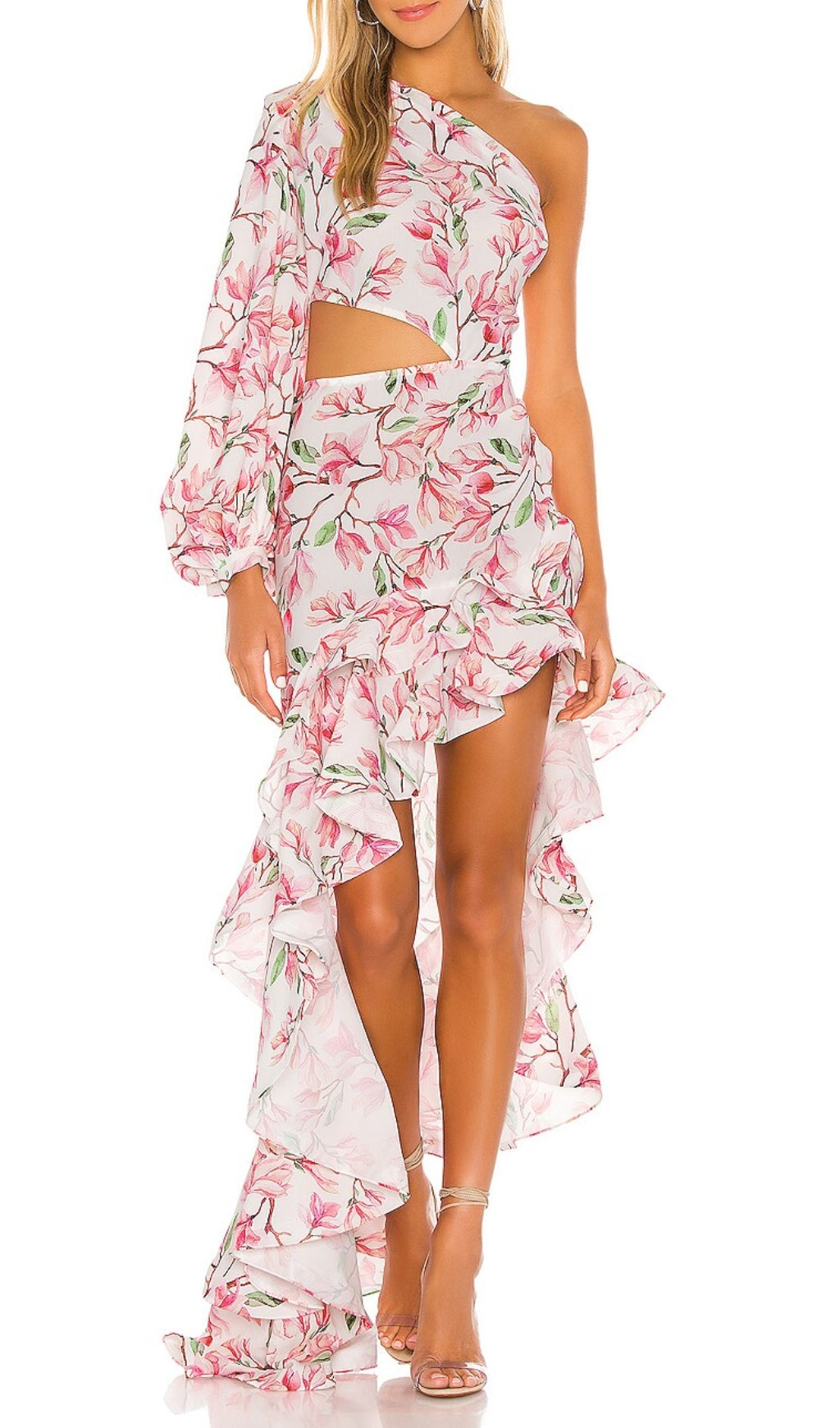 Fashionslee Women Asfrid Pink Printed Maxi Dress