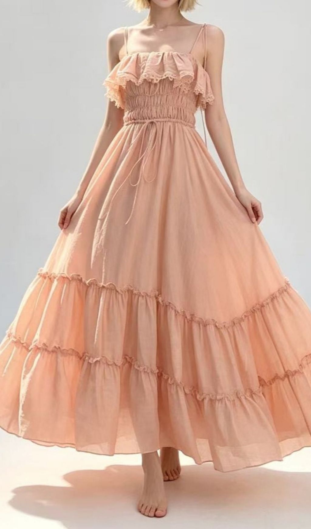 e414cd1c40ae5800944ffa8606f9e8cc.jpg Fashionslee Women Lavanya Strappy Ruffle Maxi Dress