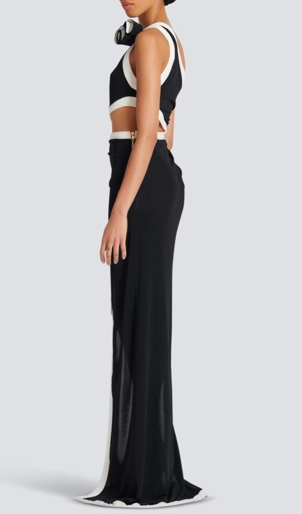Fashionslee Women Aquaria Flower Shoulder Maxi Dress