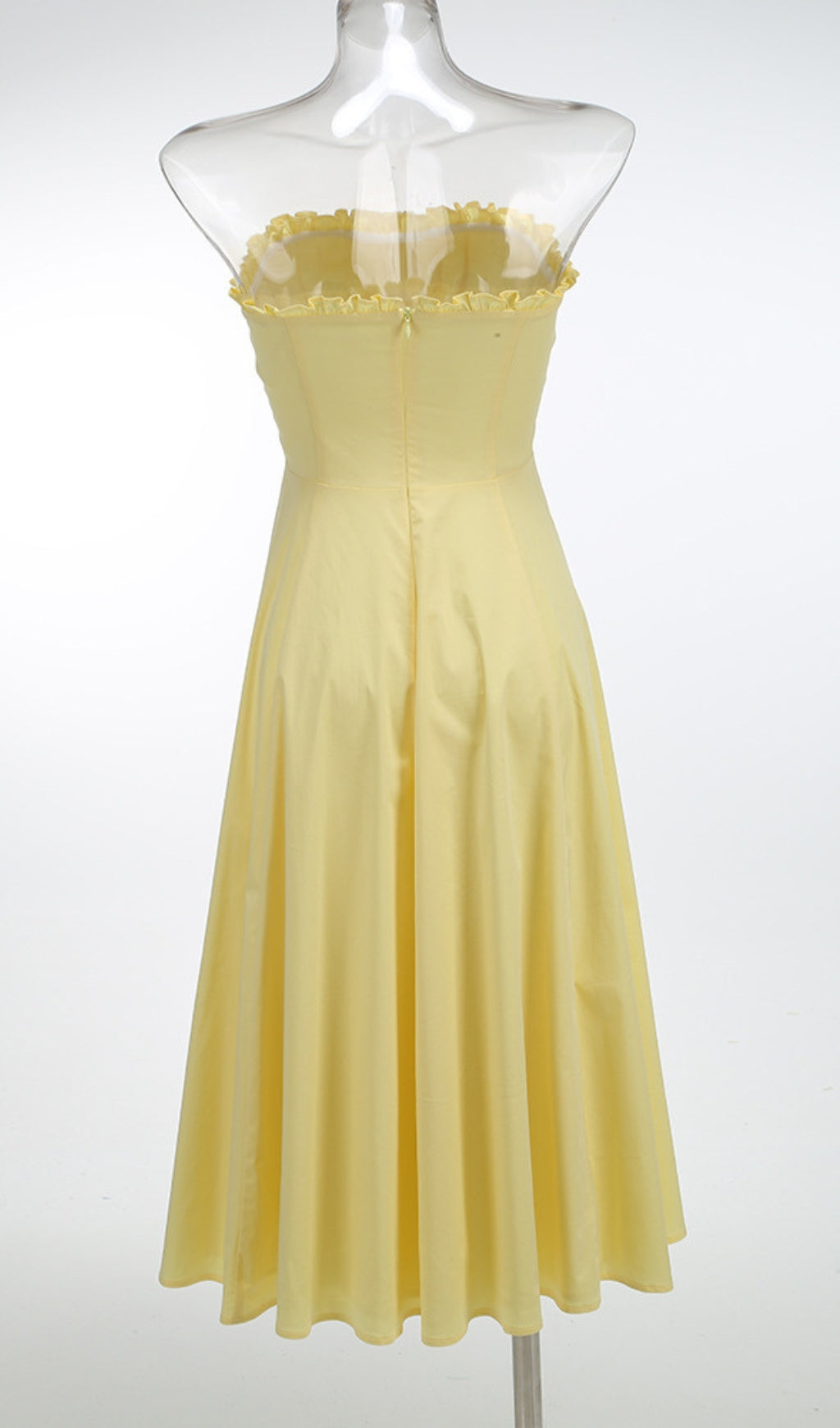 Fashionslee Women Avariella Yellow Corset Midi Dress Set