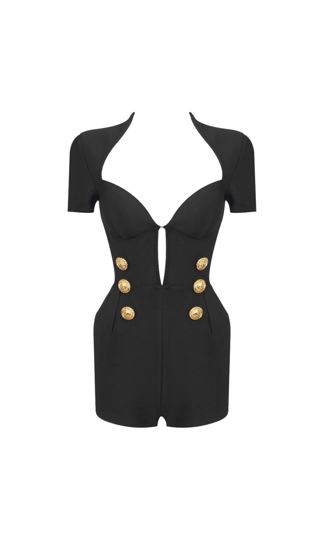 e51b160147af73bcffe45afcf3defca6.jpeg Fashionslee Women Beata Black Deep V Neck Romper