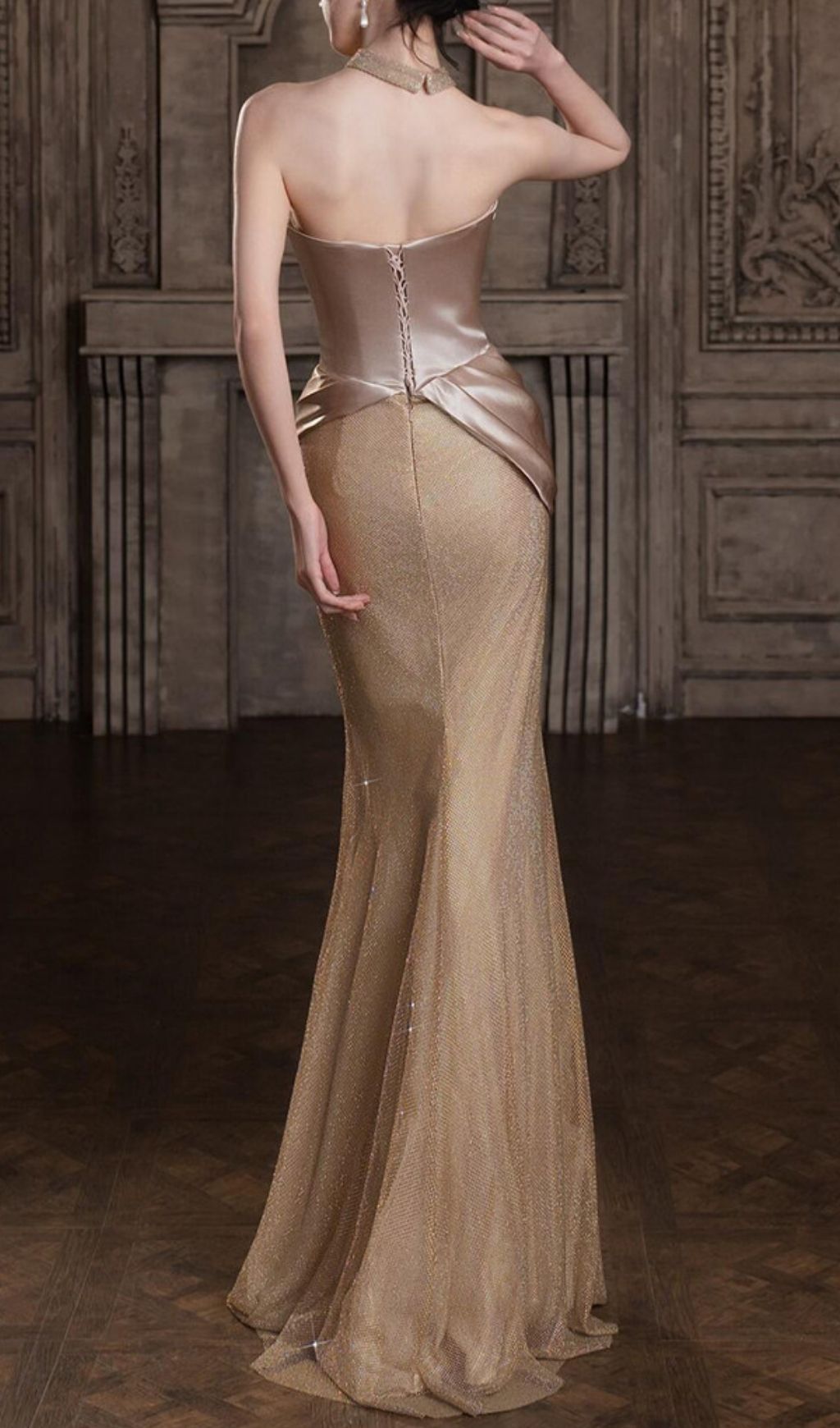 Fashionslee Women Kristine Strapless Ruched Maxi Dress