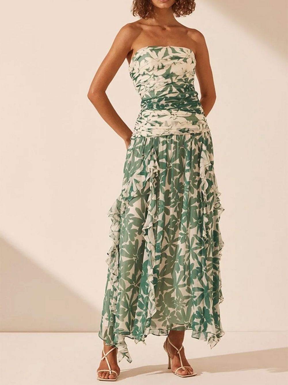 BOHO AESTHETIC PRINTED MIDI DRESS