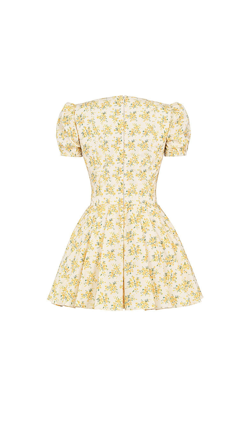 VINTAGE YELLOW FLORAL MINI DRESS - OWNCI VINTAGE YELLOW FLORAL MINI DRESS - OWNCI