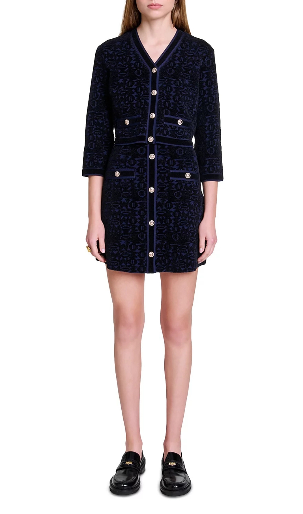 Fashionslee Women Reverie Velvet Knit 2-In-1 Cardigan & Dress Set