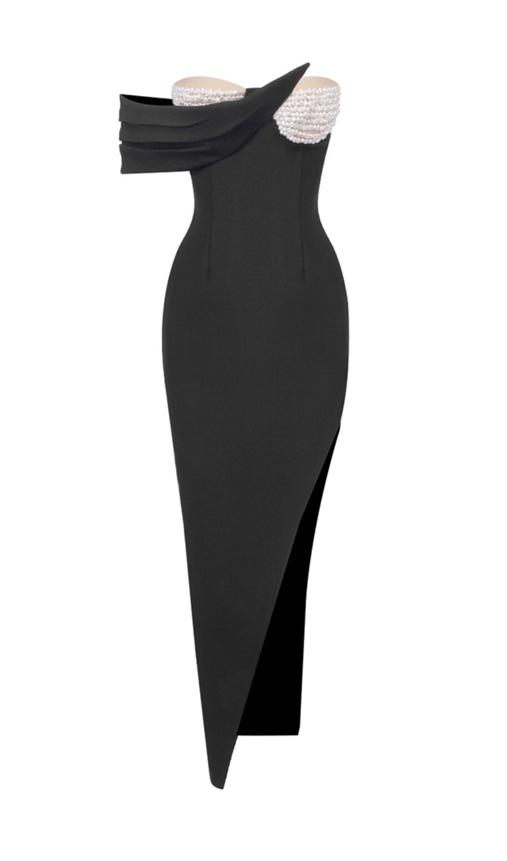 e92af871889acdba8b6e38df8d61857c.jpeg Fashionslee Women Alizeh Black Pearl Embellished Maxi Dress