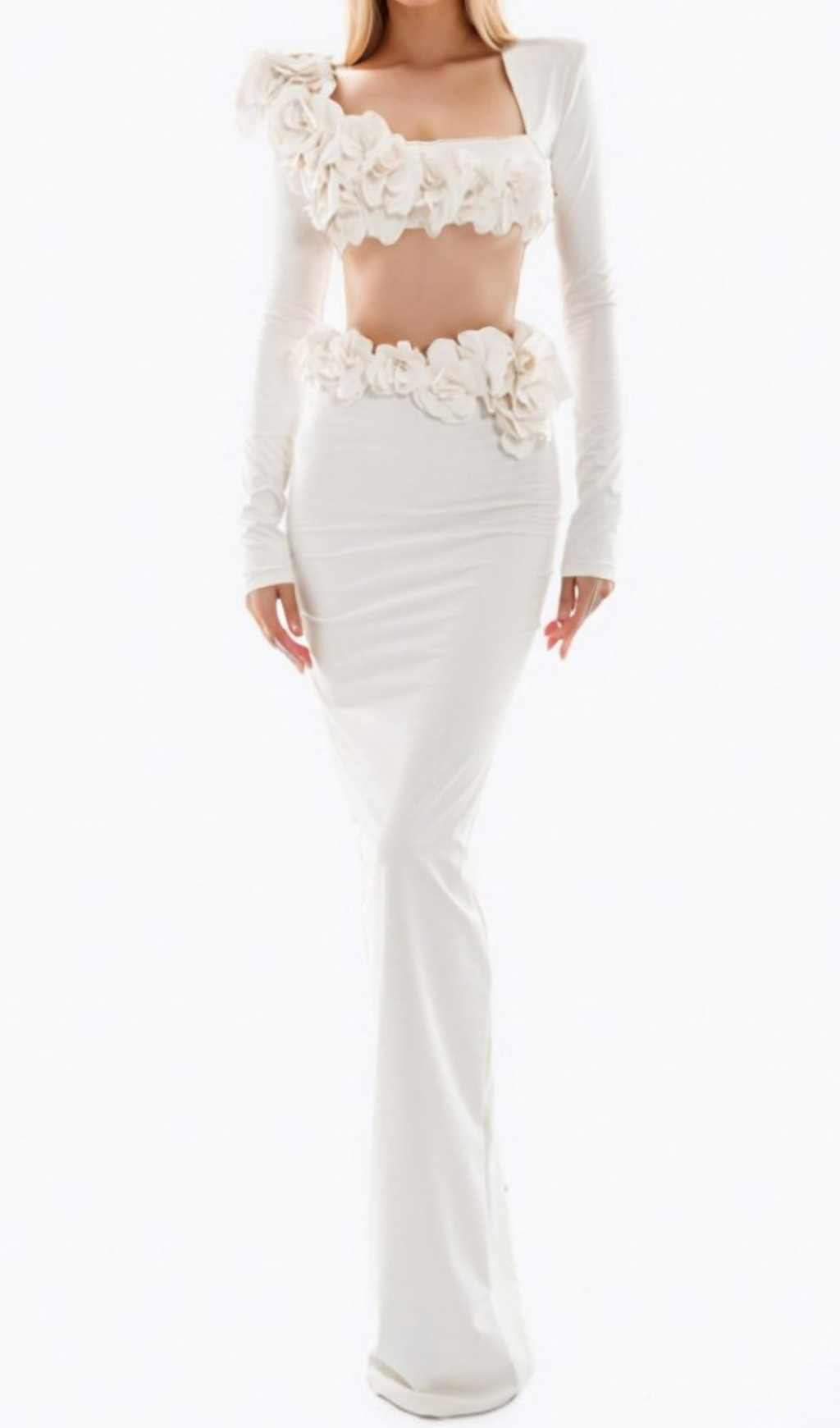 eed023df77e4d386eb78b2c3f66e4594.png Fashionslee Women Alameda White Embellished Floral Set