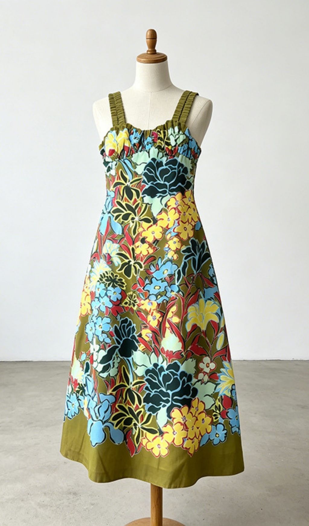 Fashionslee Women Laureen Strappy Floral Printed Maxi Dress