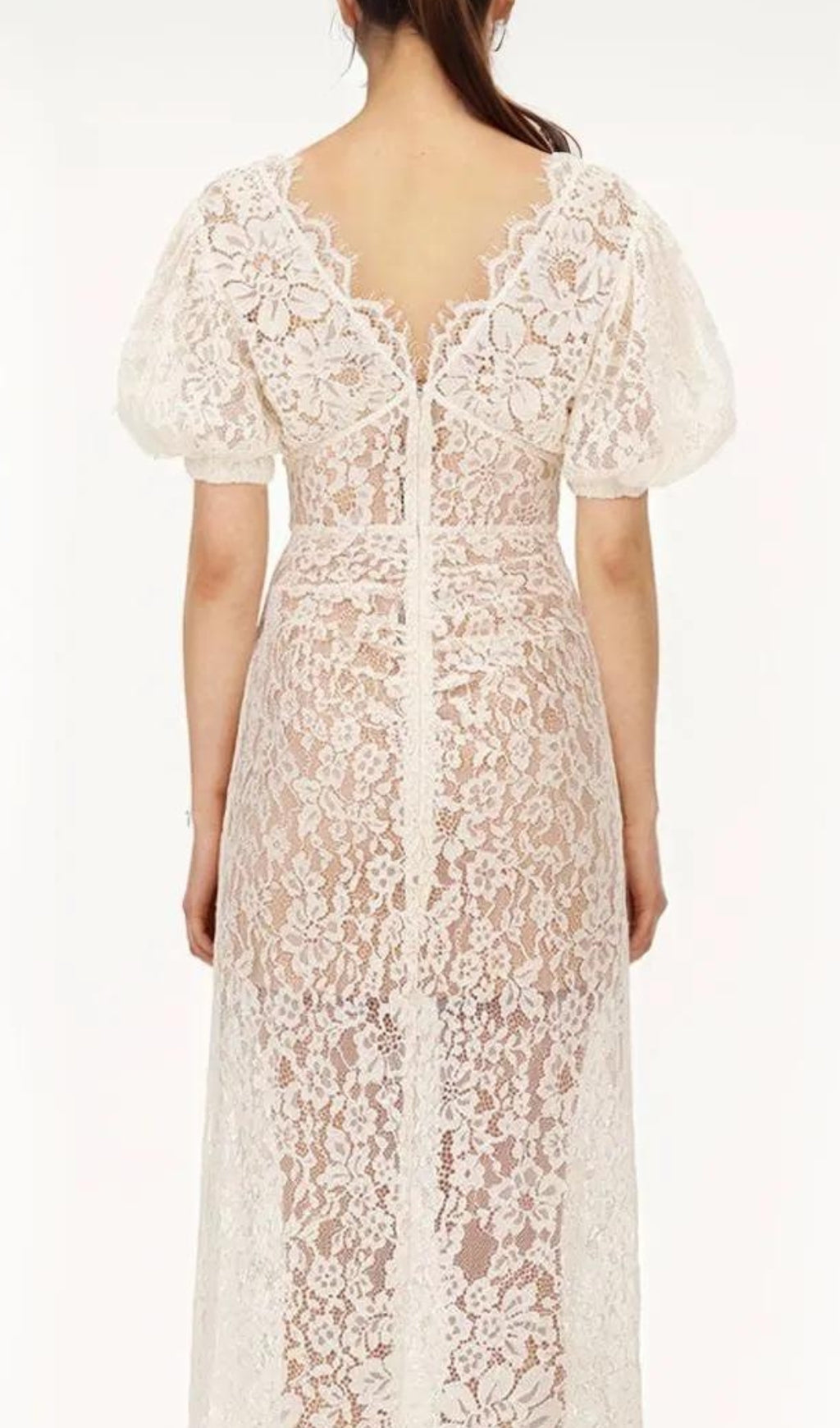 Fashionslee Women Aoibhin Crystal-Embellished Lace Midi Dress