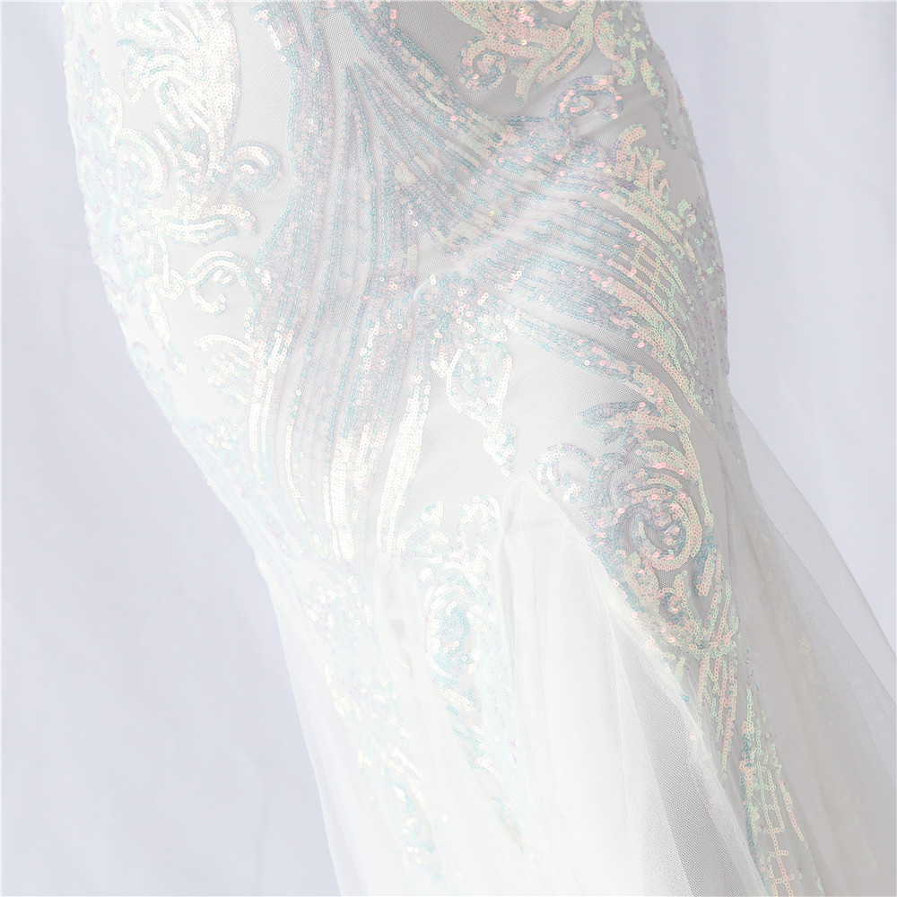 TRENDING WHITE SEQUIN FEATHER MAXI DRESS - OWNCI TRENDING WHITE SEQUIN FEATHER MAXI DRESS - OWNCI