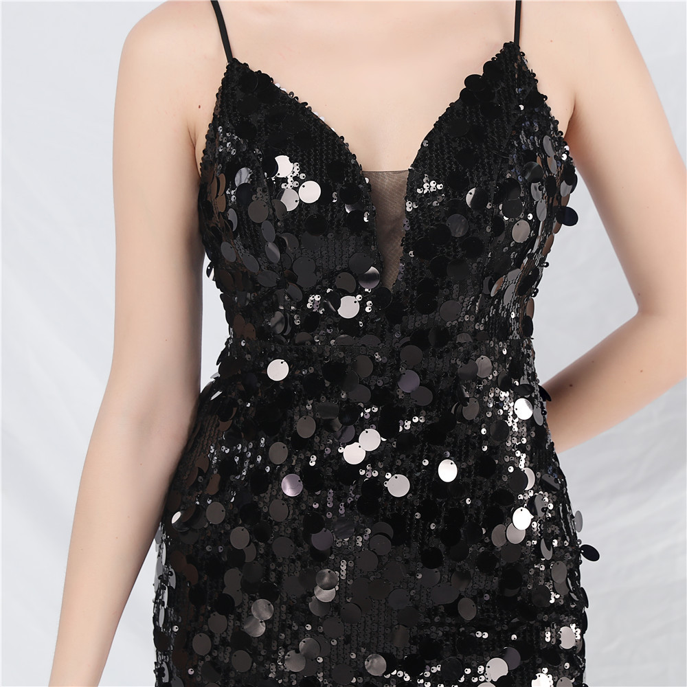 f06095d15bfcbf2985751fe232ac5d5e.jpg Fashionslee Women Chole Black Strappy Sequin Maxi Dress