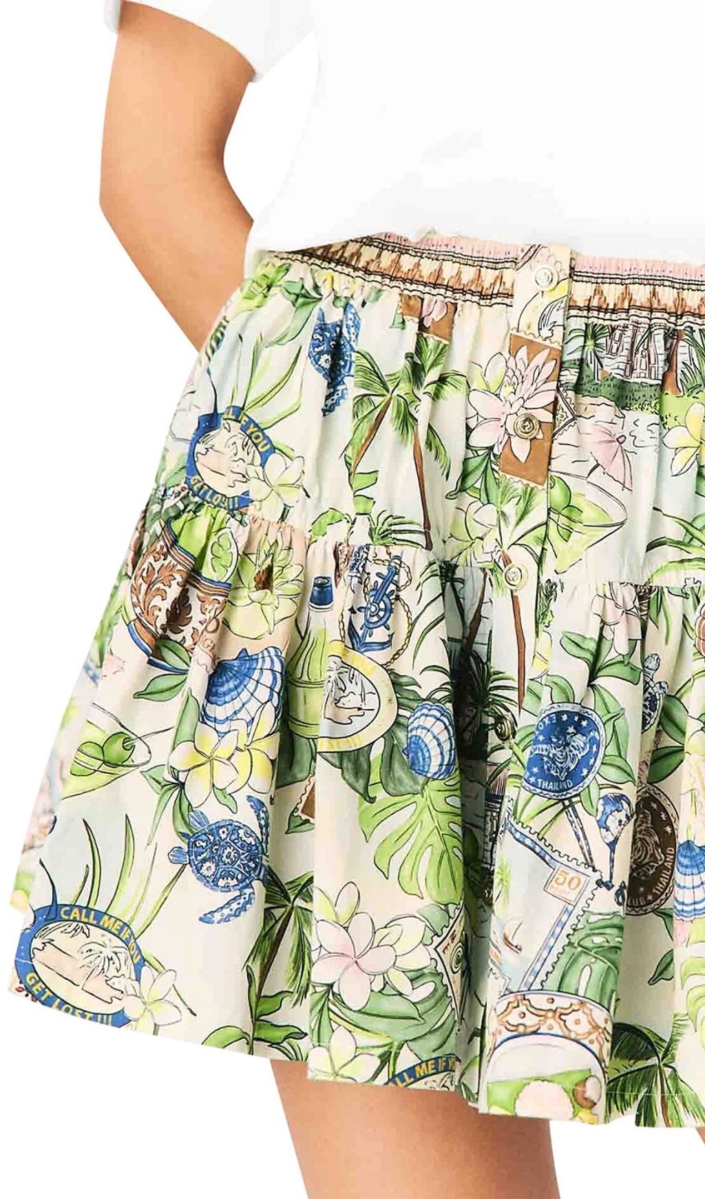Fashionslee Women Printed Ruffled Skirt