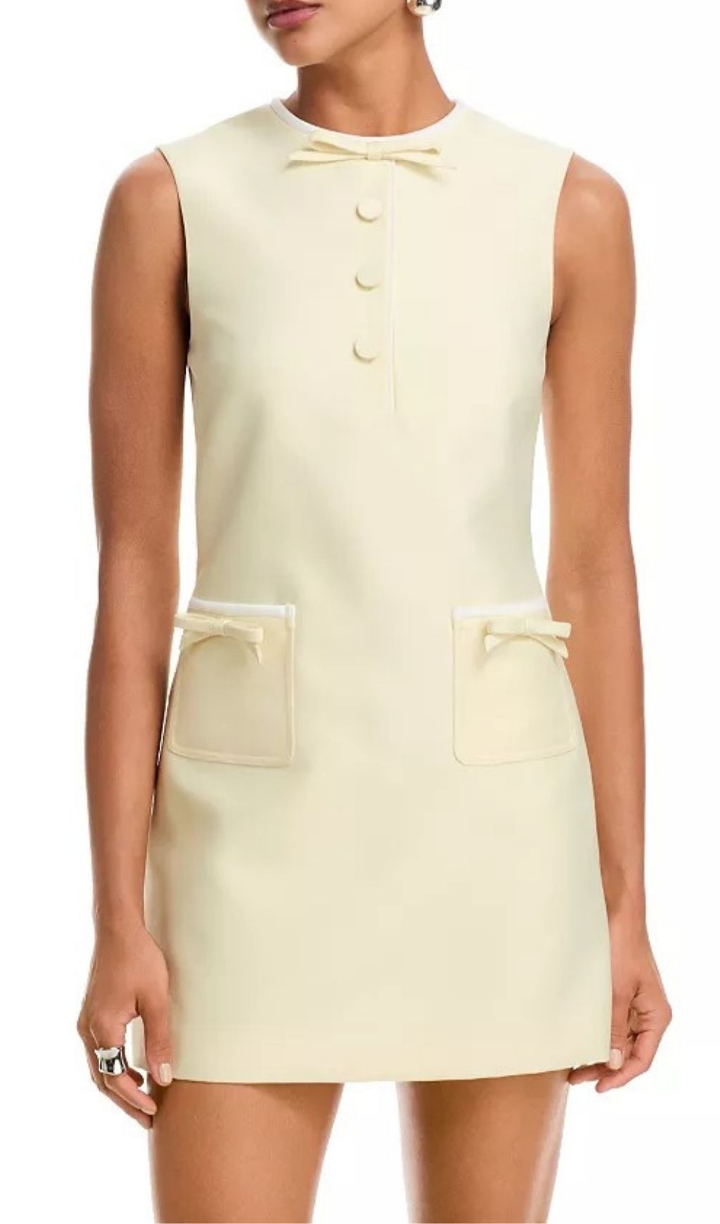 Fashionslee Women Yellow Bow Mini Dress