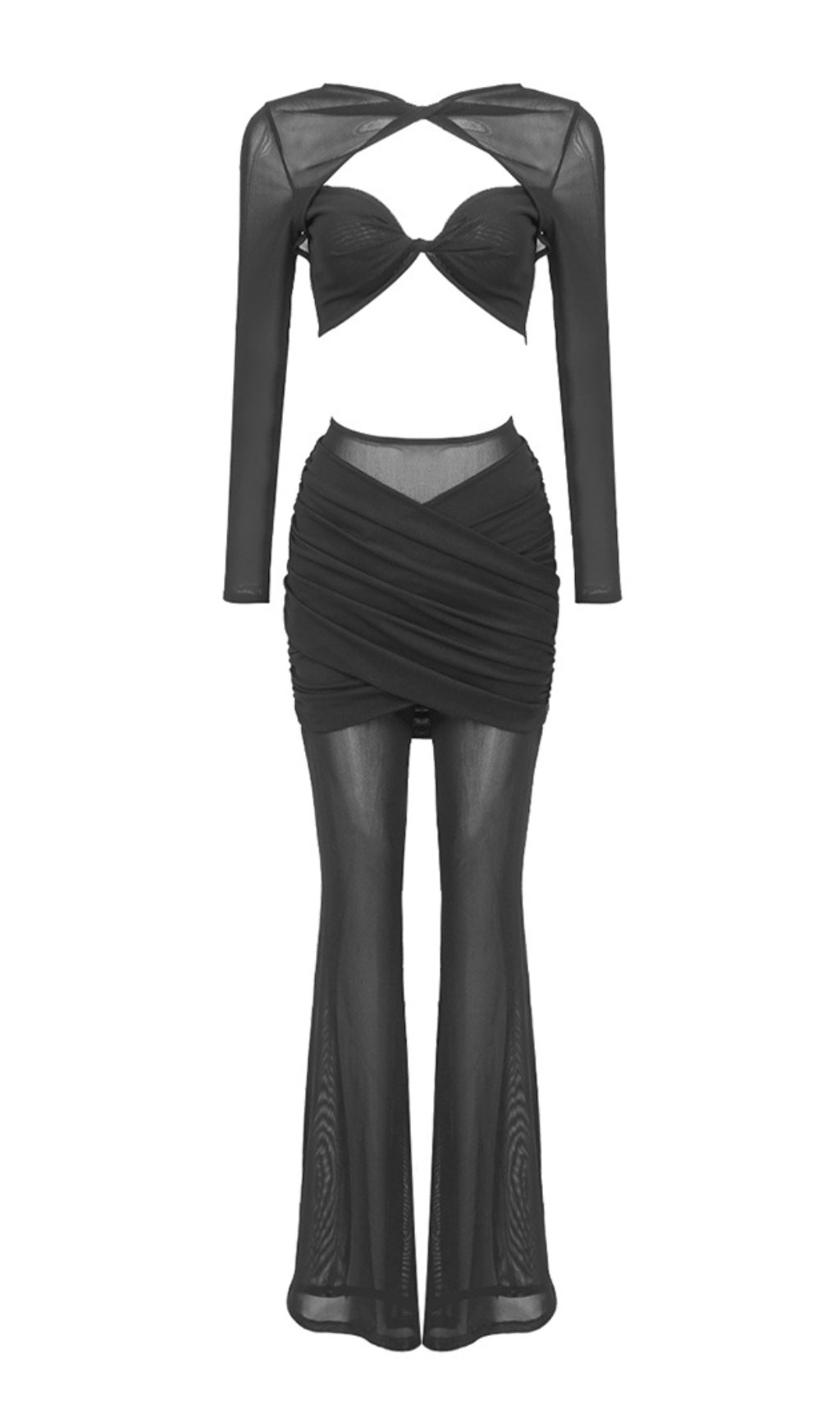 f1a4befb479c1736a553b9c1fd58b871.jpeg Fashionslee Women Aethwy Black Draped Two Piece Jumpsuit