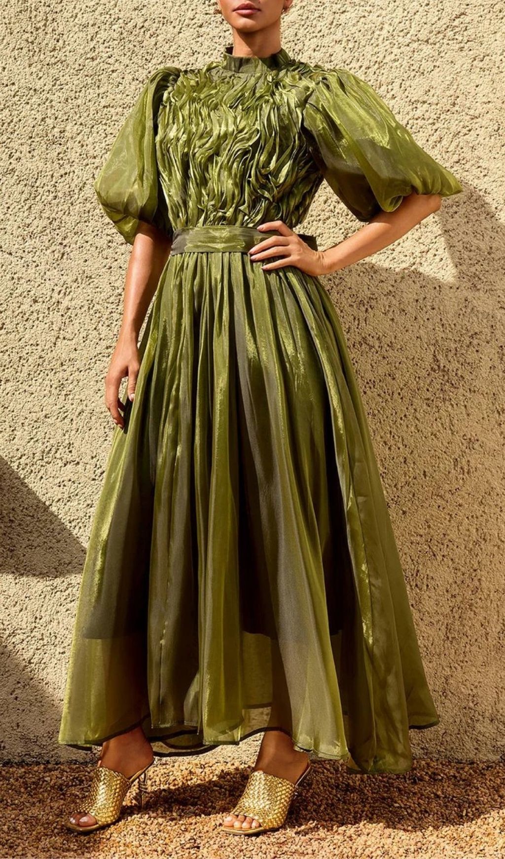 f1d8f0170a90f6c8bf01340c6f0fa44f.jpg Fashionslee Women Zylarion Puff Sleeve Ruffle Maxi Dress