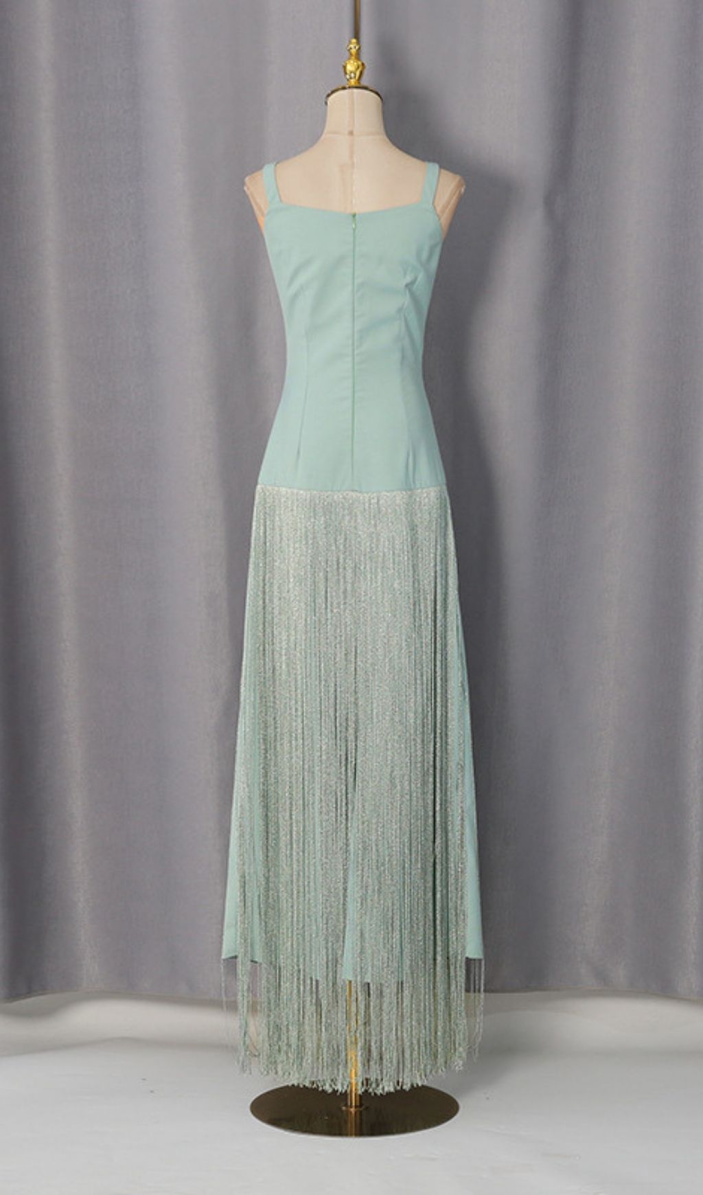 f2ba38958a5801142fce5cb3da863c57.jpg Fashionslee Women Kera Green Strappy Tassel Maxi Dress