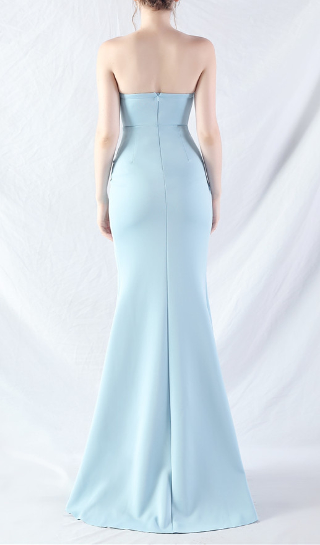 Fashionslee Women Chizue Blue Strapless Corset Split Maxi Dress
