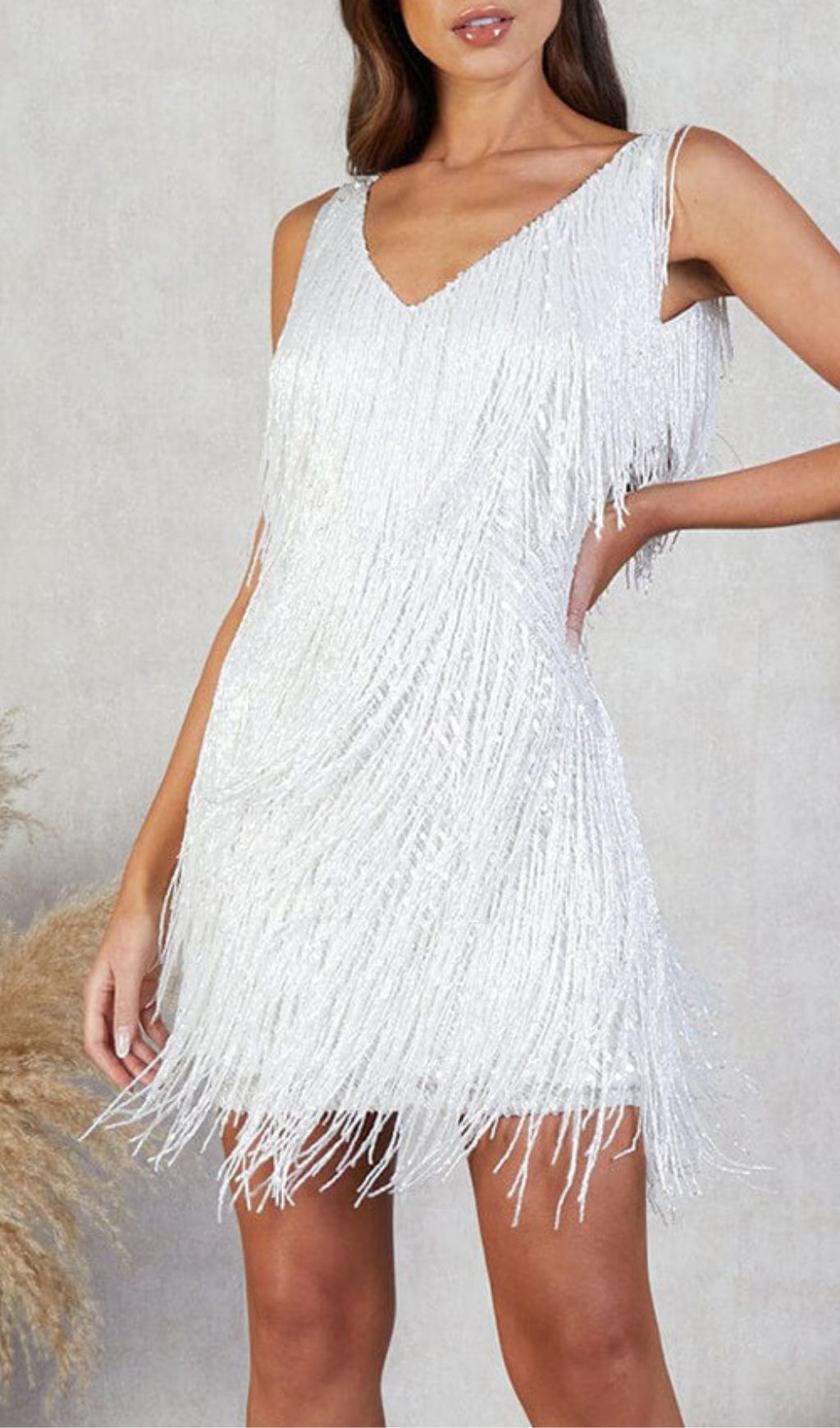 f480b5b53cc1f9ef3b3234aac893e1f8.jpg Fashionslee Women Laniyah White Tassel Mini Dress