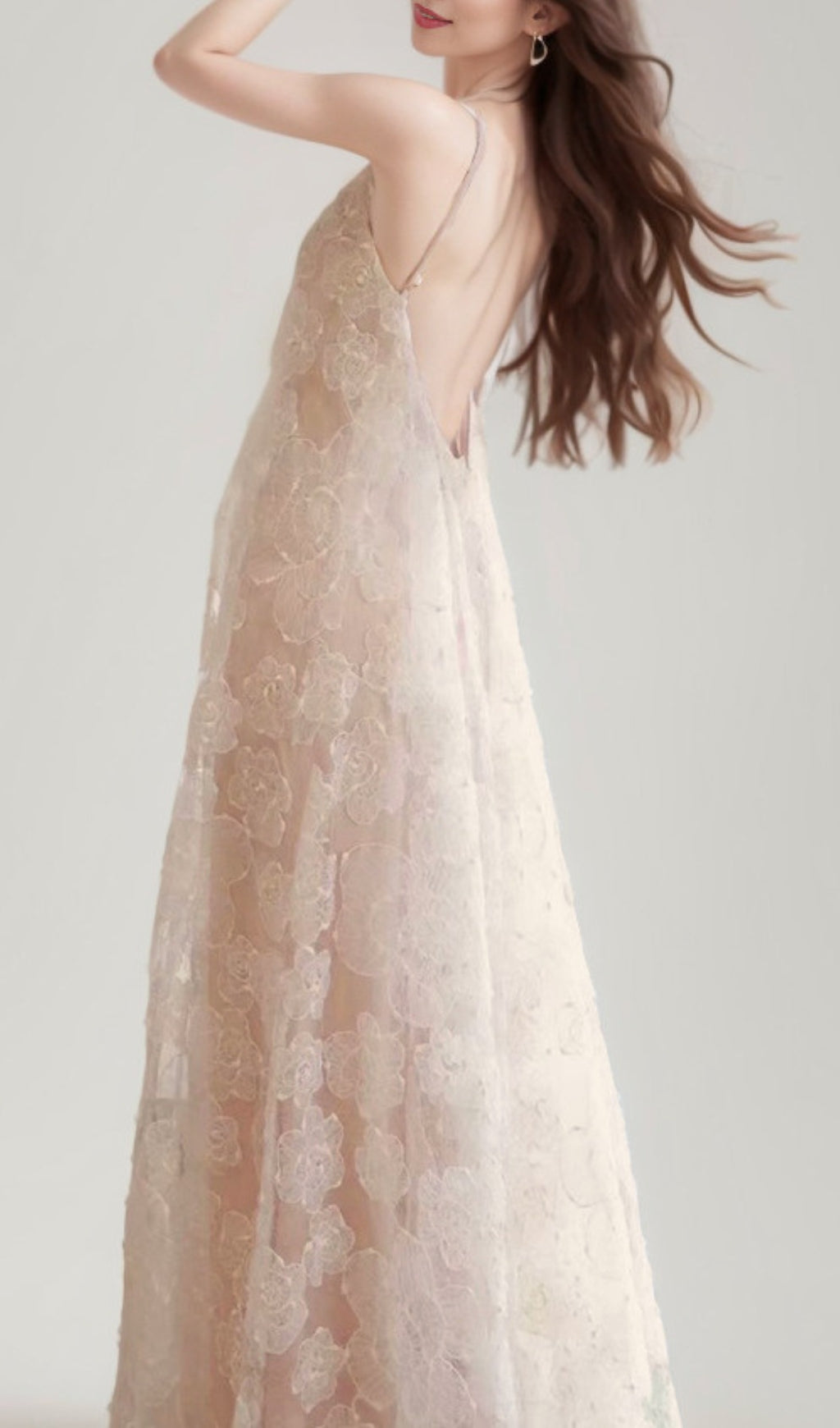 Fashionslee Women Billy Halter Flower Maxi Dress