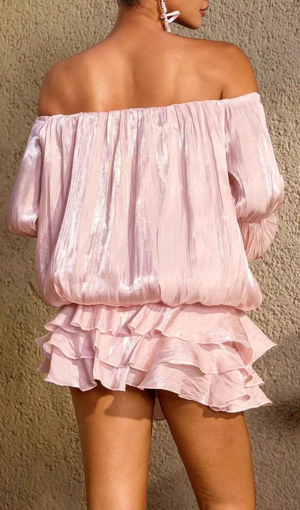 Fashionslee Women Ryndoric Off Shoulder Ruffle Mini Dress