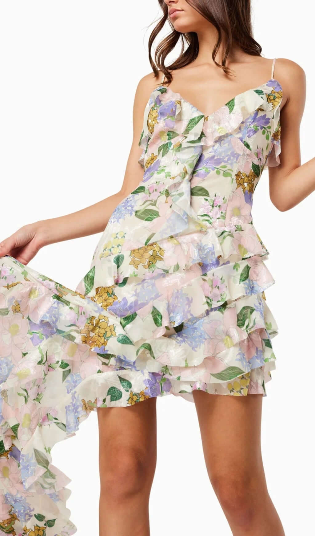 fa13f4fda4bf8289f88d132636bab1b2.jpeg Fashionslee Women Aviya Floral Ruffle Split Maxi Dress