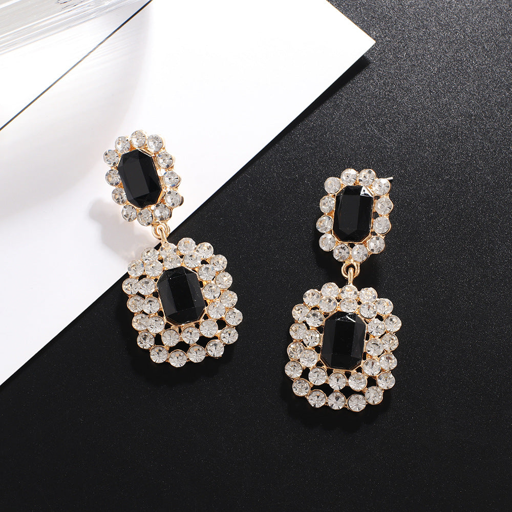 fa4e1012c111712eb0fda2ccd3688b48.jpeg Fashionslee Women Ayuka Black Rhinestone Gem Drop Earrings