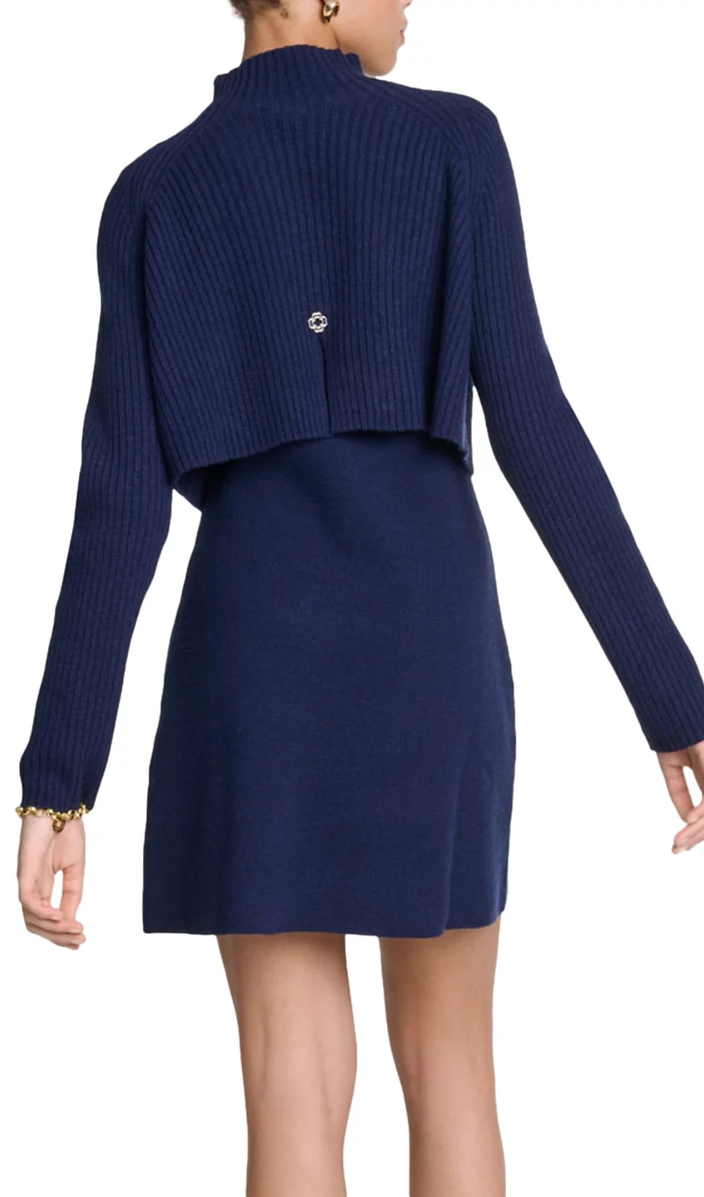 Fashionslee Women Roquette Layered Knit Mini Dress