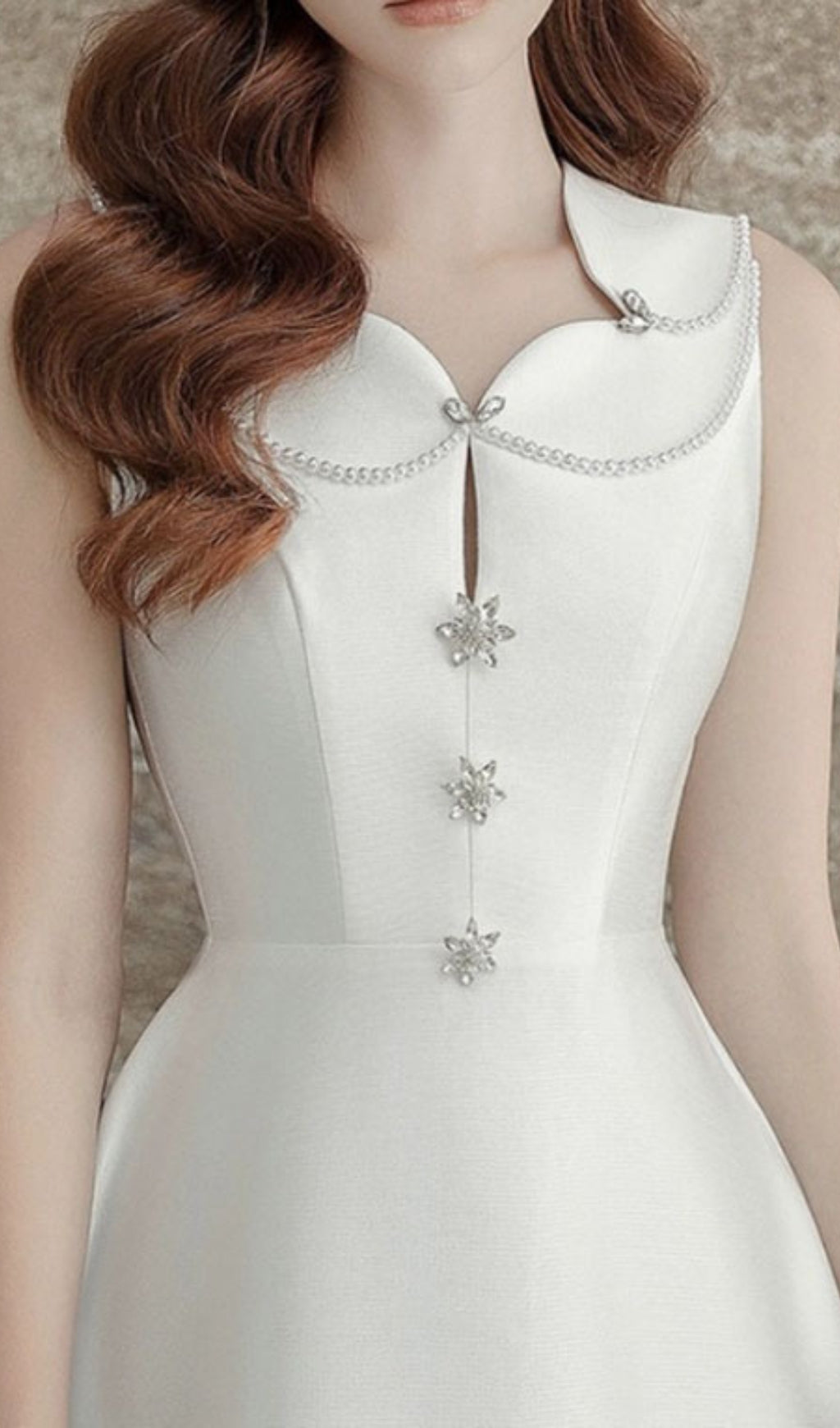 Fashionslee Women Alcimache Pearl Embellished Midi Dress