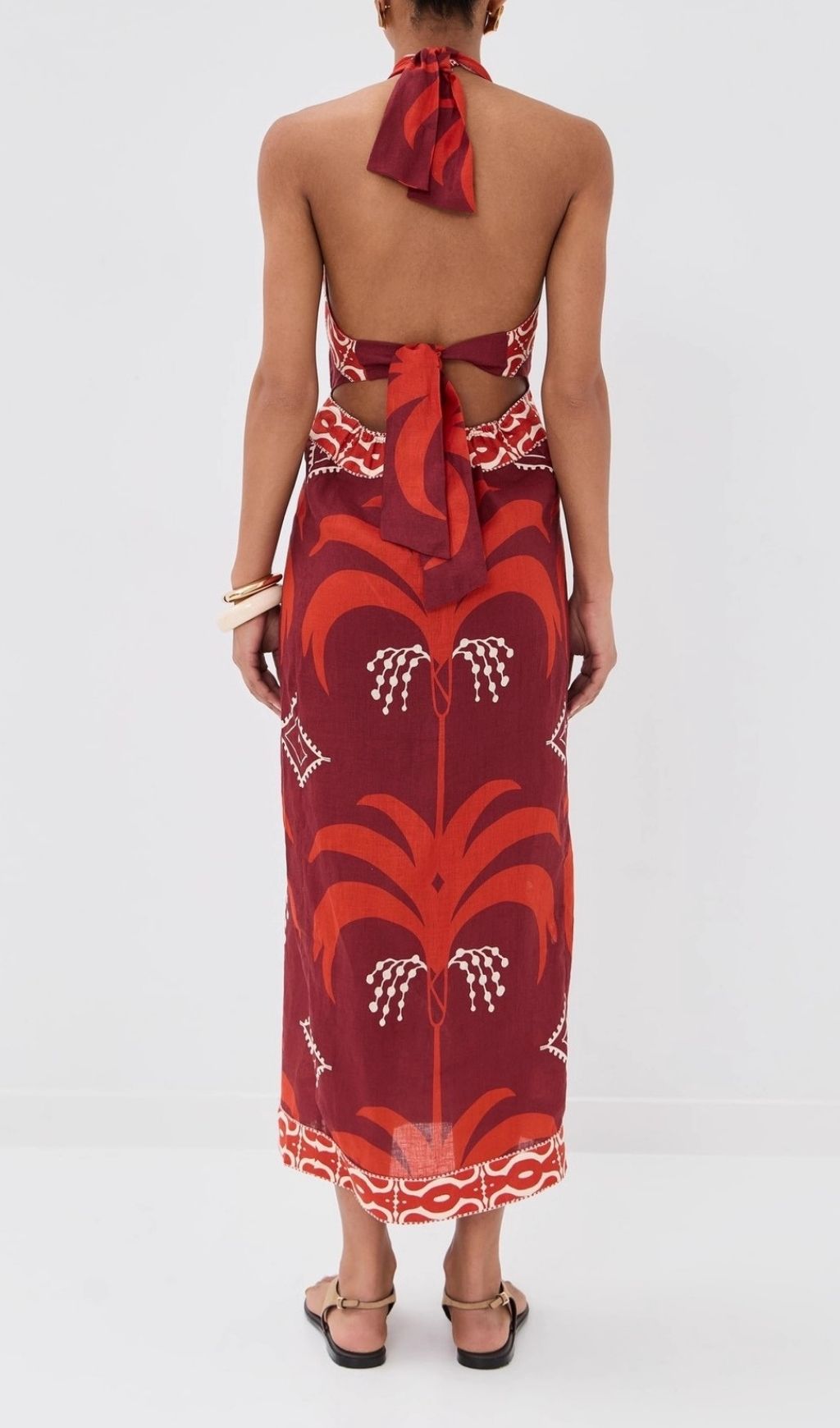 fee9893f3798c2fe883fb9489ee7db94.jpg Fashionslee Women Lakin Red Printed Backless Maxi Dress