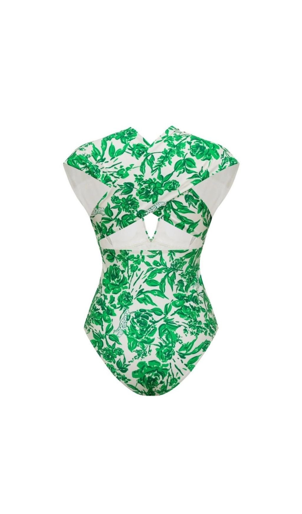 Fashionslee Women Kristyn Green Printed One-Piece Swimsuit & Skirt Set