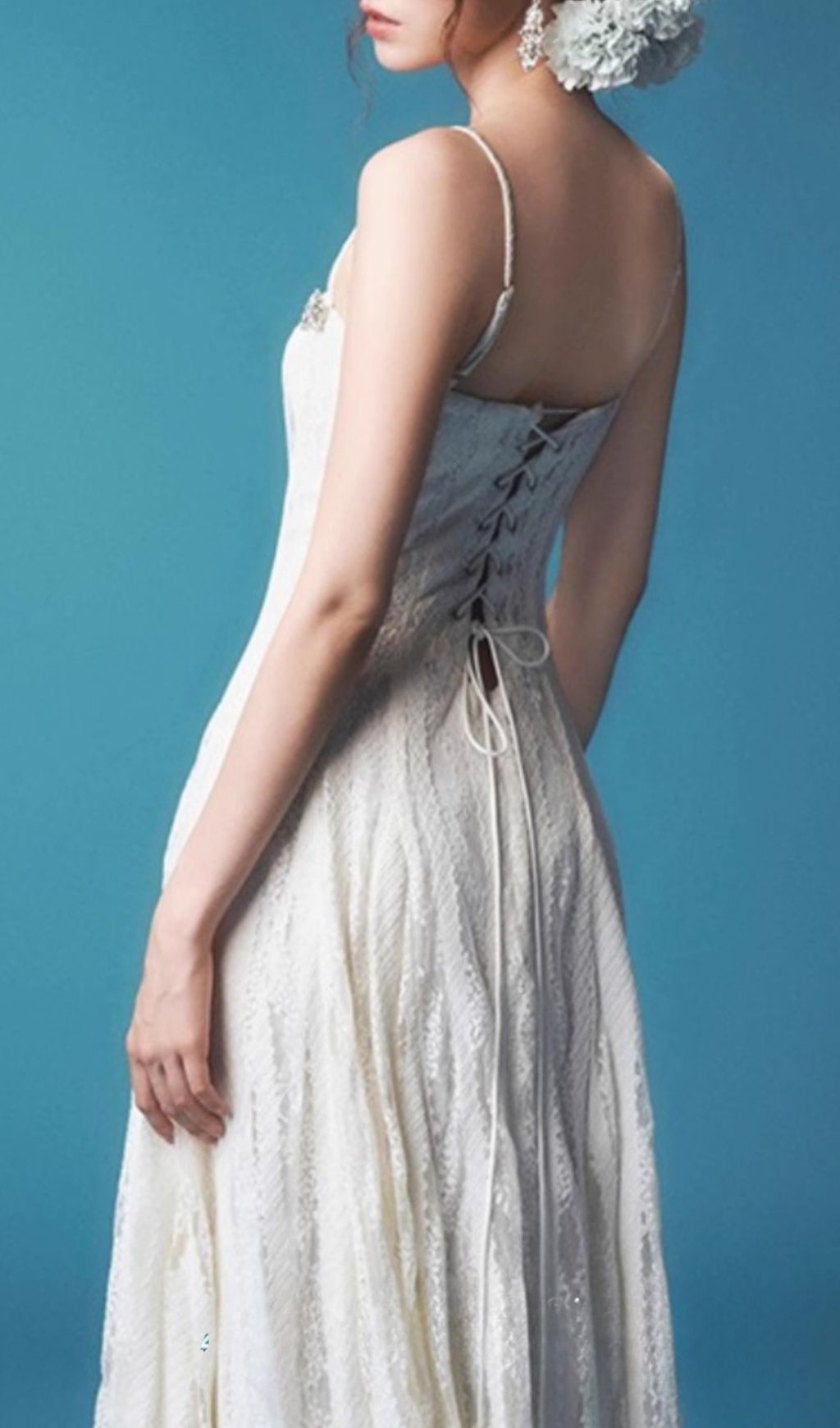 Fashionslee Women Jnyah Strappy Lace Maxi Dress