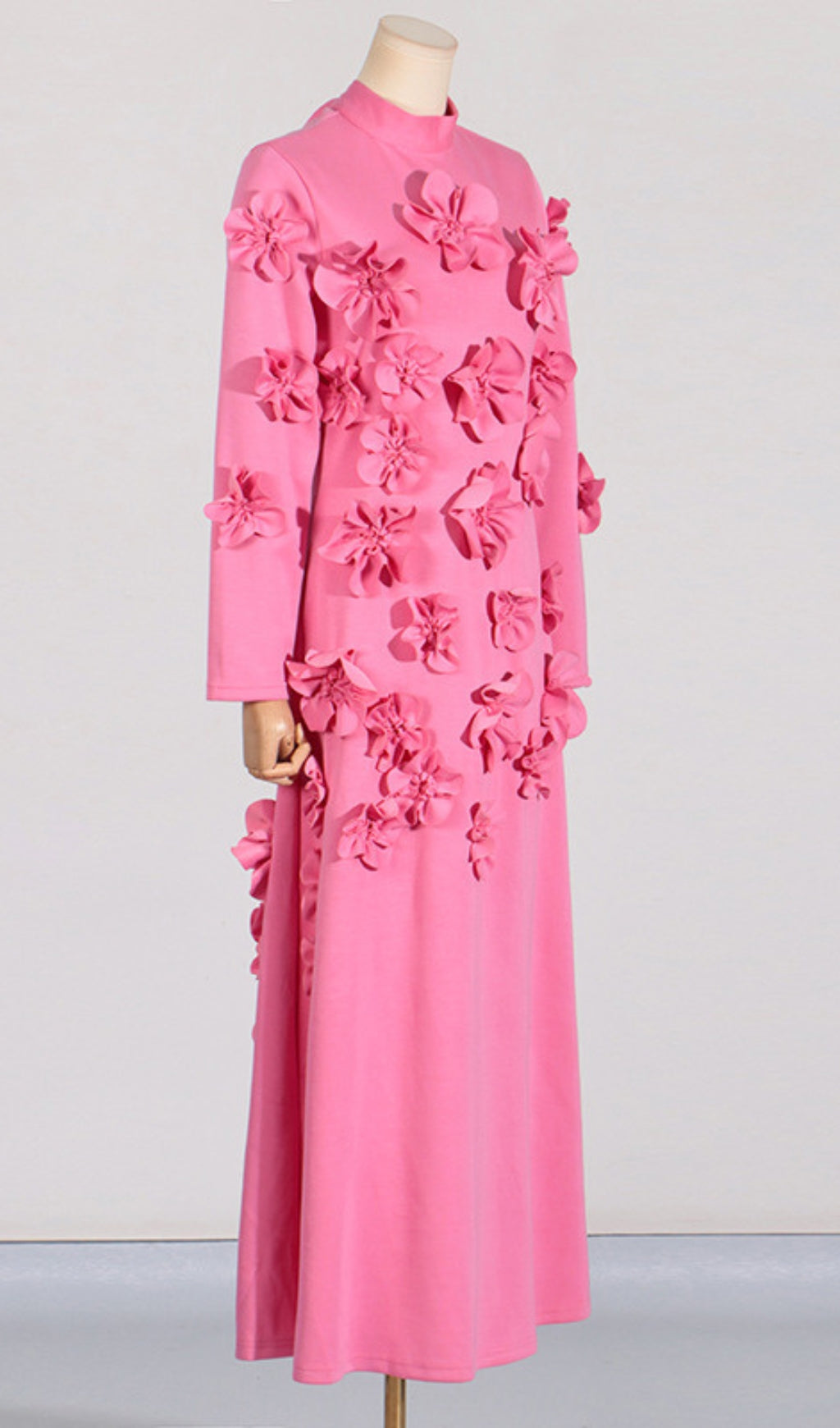 ff8e3033e57733f016901ee94f962b7e.jpeg Fashionslee Women Bly Pink Flower Long Sleeve Maxi Dress