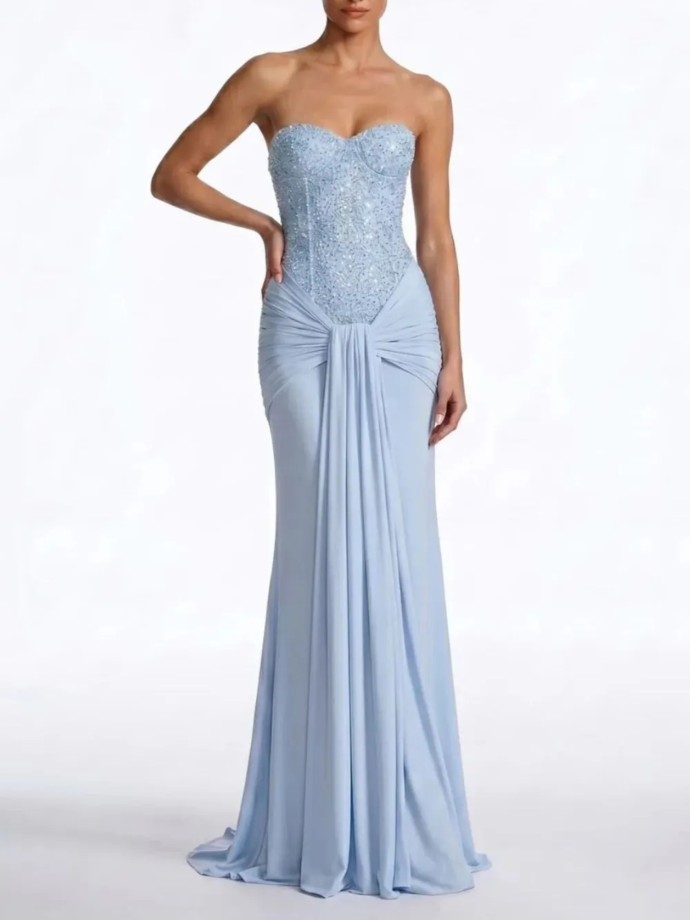 Belric Strapless Sequin Maxi Dress