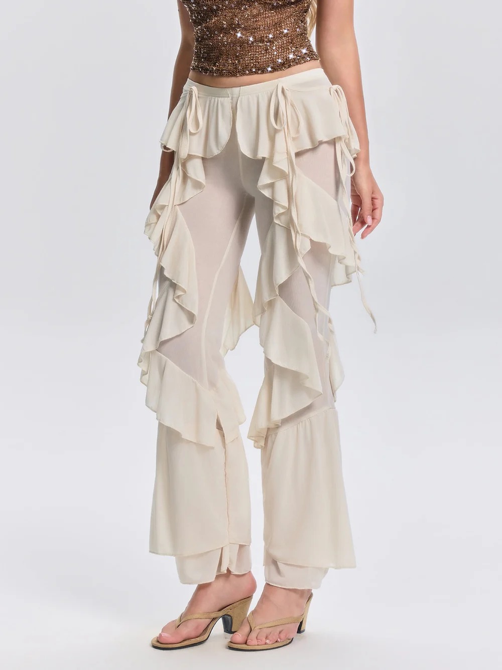 Norvela Ruffle Flare Pants