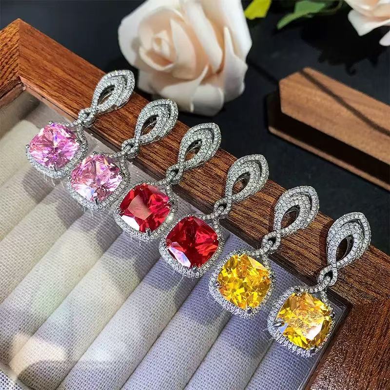 01504162f40f83523cb3ab5c7cd7ff9f Helen Cushion Cut Gemstone Sterling Silver Earrings