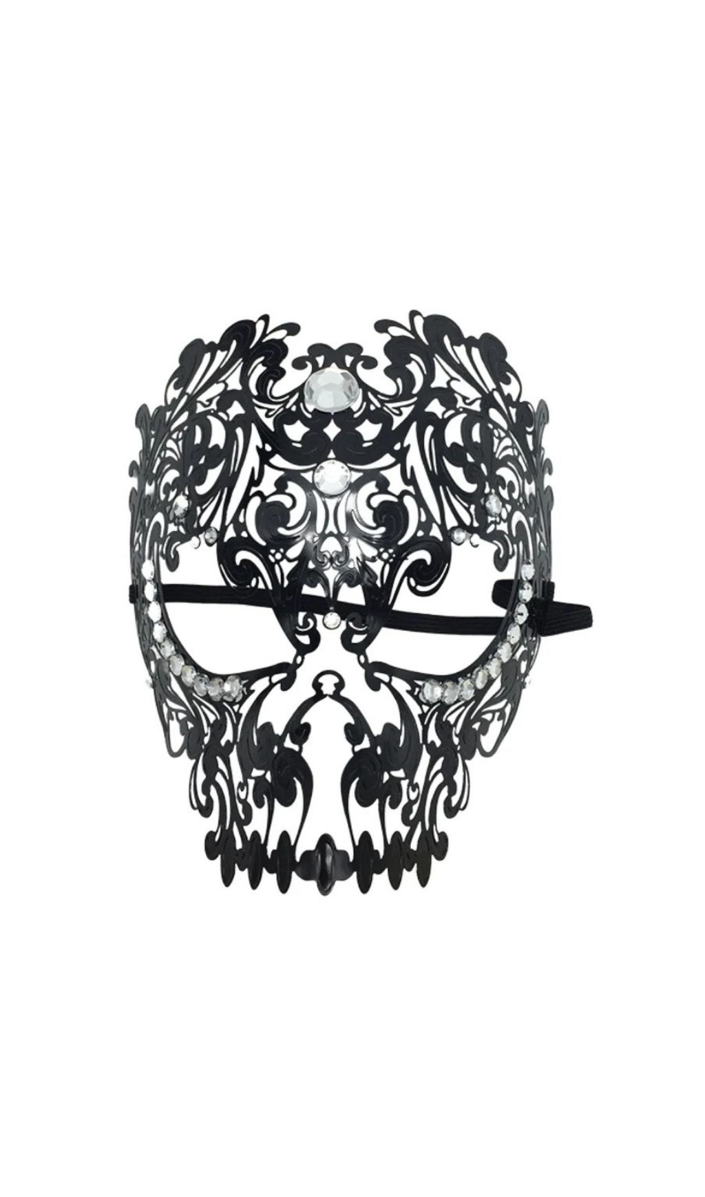 Olyxra Rhinestone Metallic Mask
