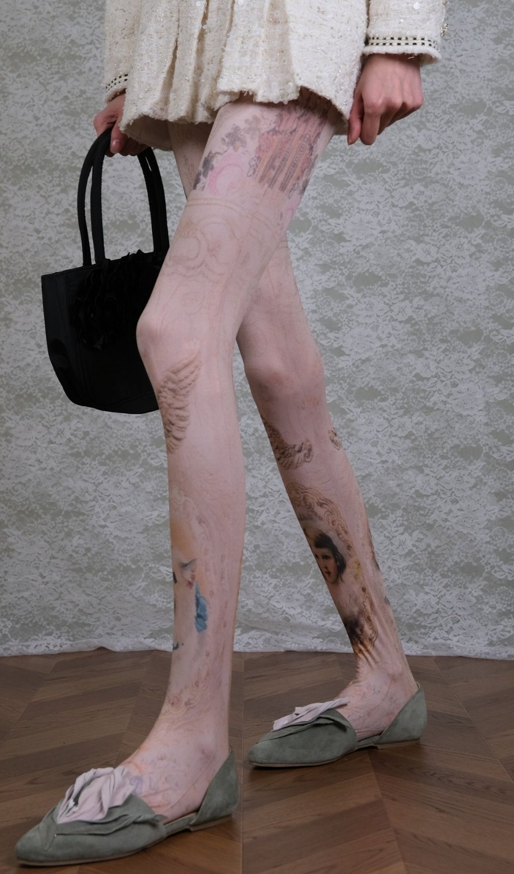 Angel Girl Painting Tights
