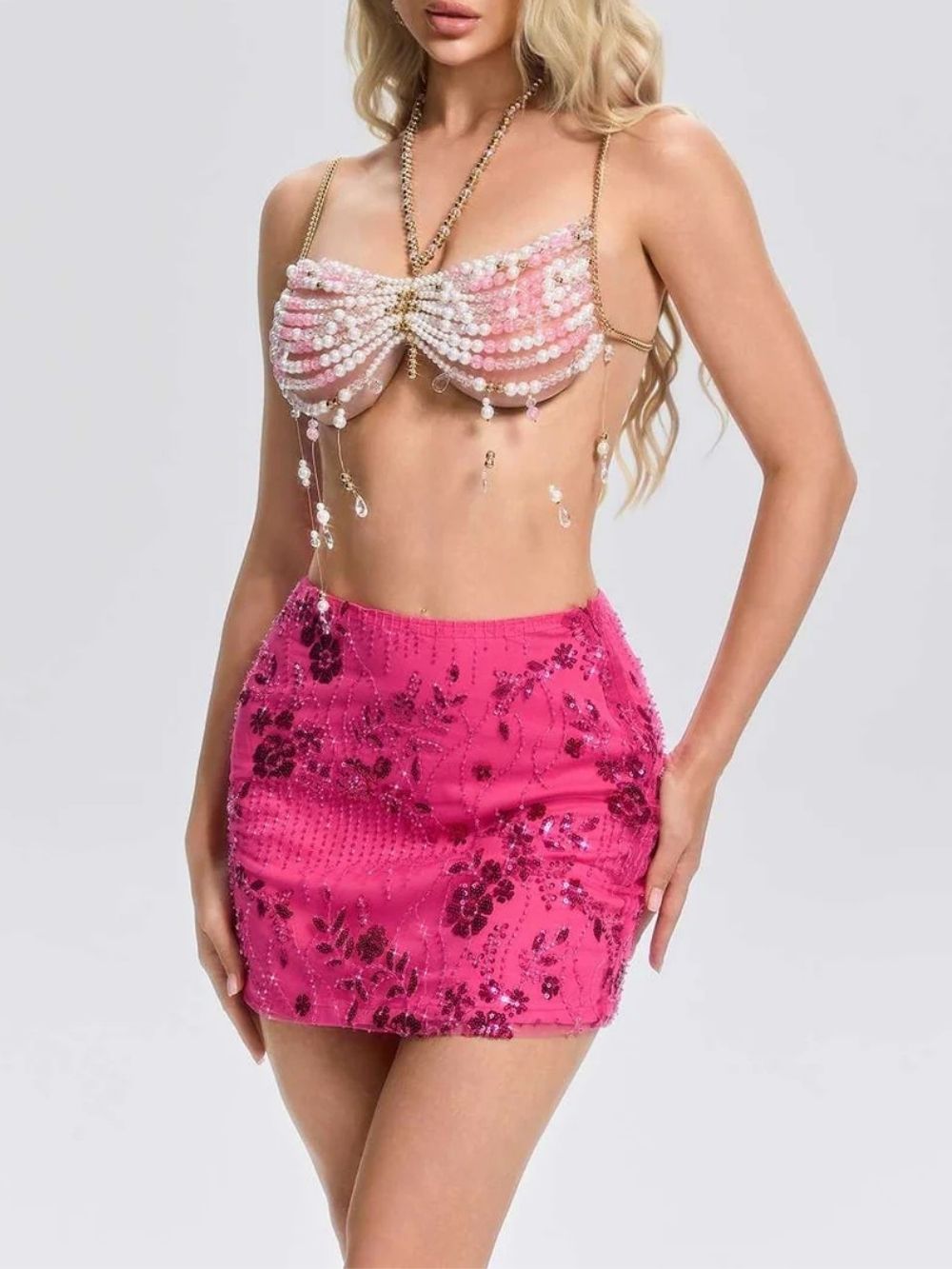Merysa Gemstone Beaded Bralette - OWNCI Merysa Gemstone Beaded Bralette - OWNCI