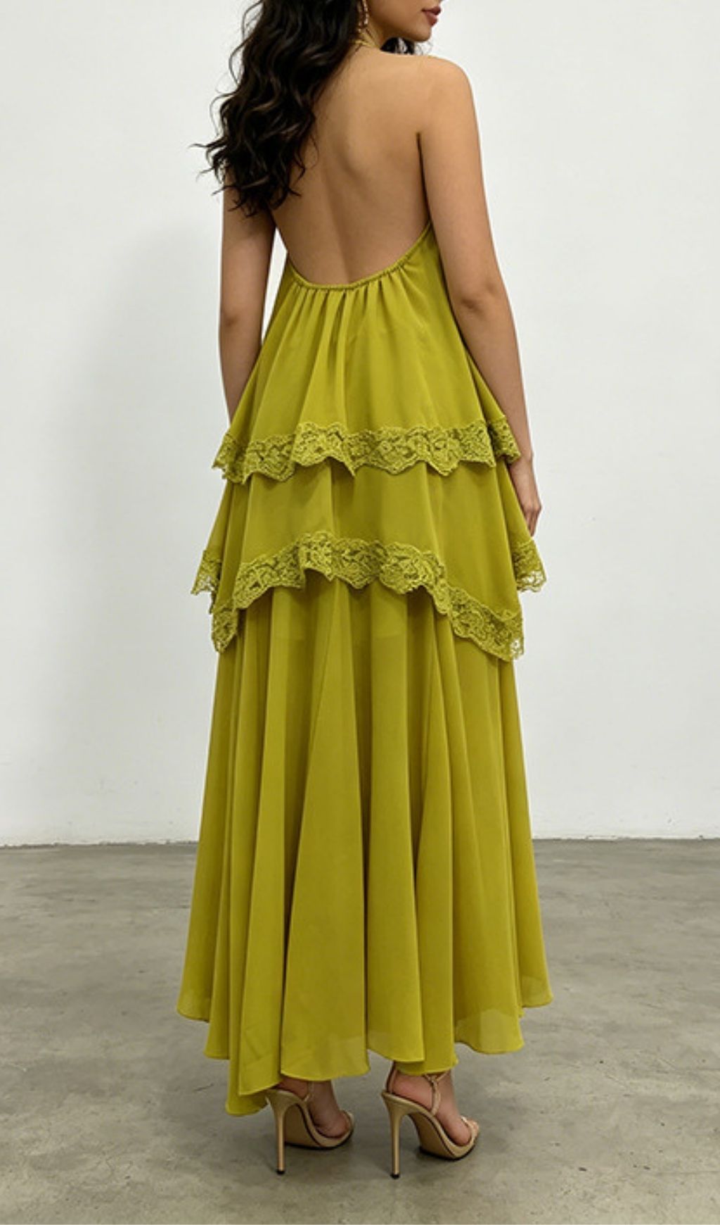 Laurelin Green Halter Maxi Dress - OWNCI