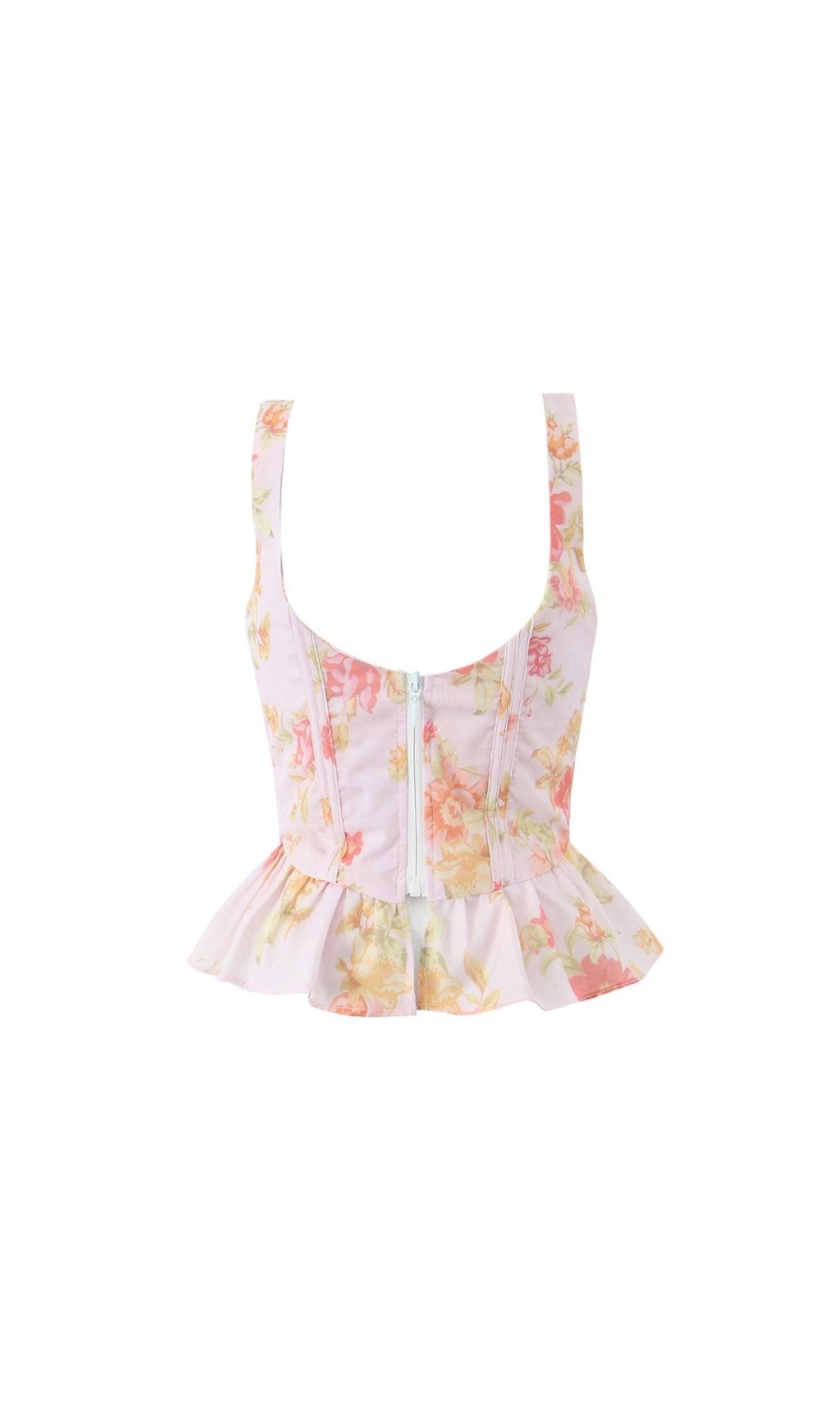 Fashionslee Women Lethia Pink Printed Corset Top