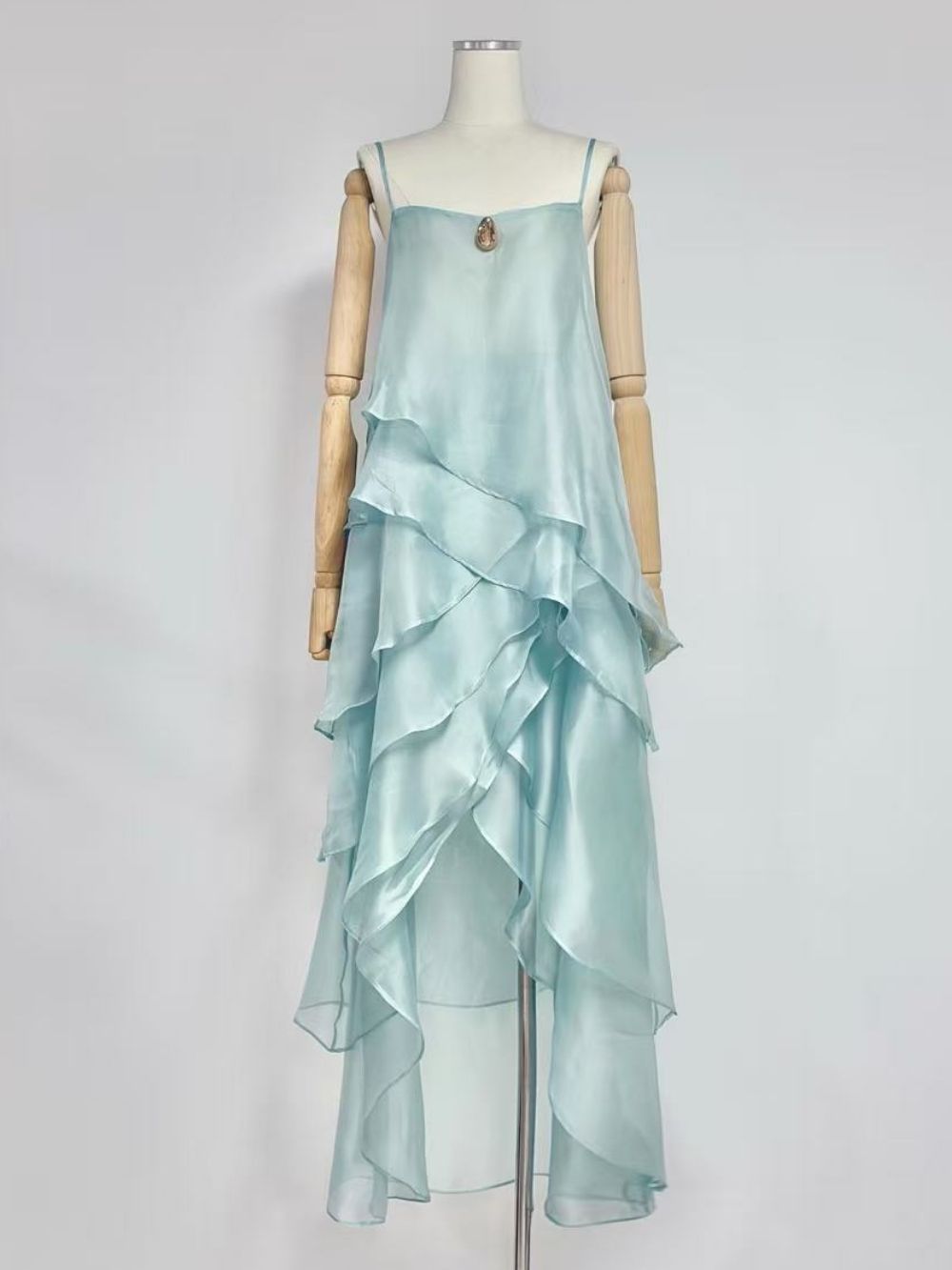 0363b96474b88fb7990d120d4c936582 Macaria Strappy Layered Maxi Dress