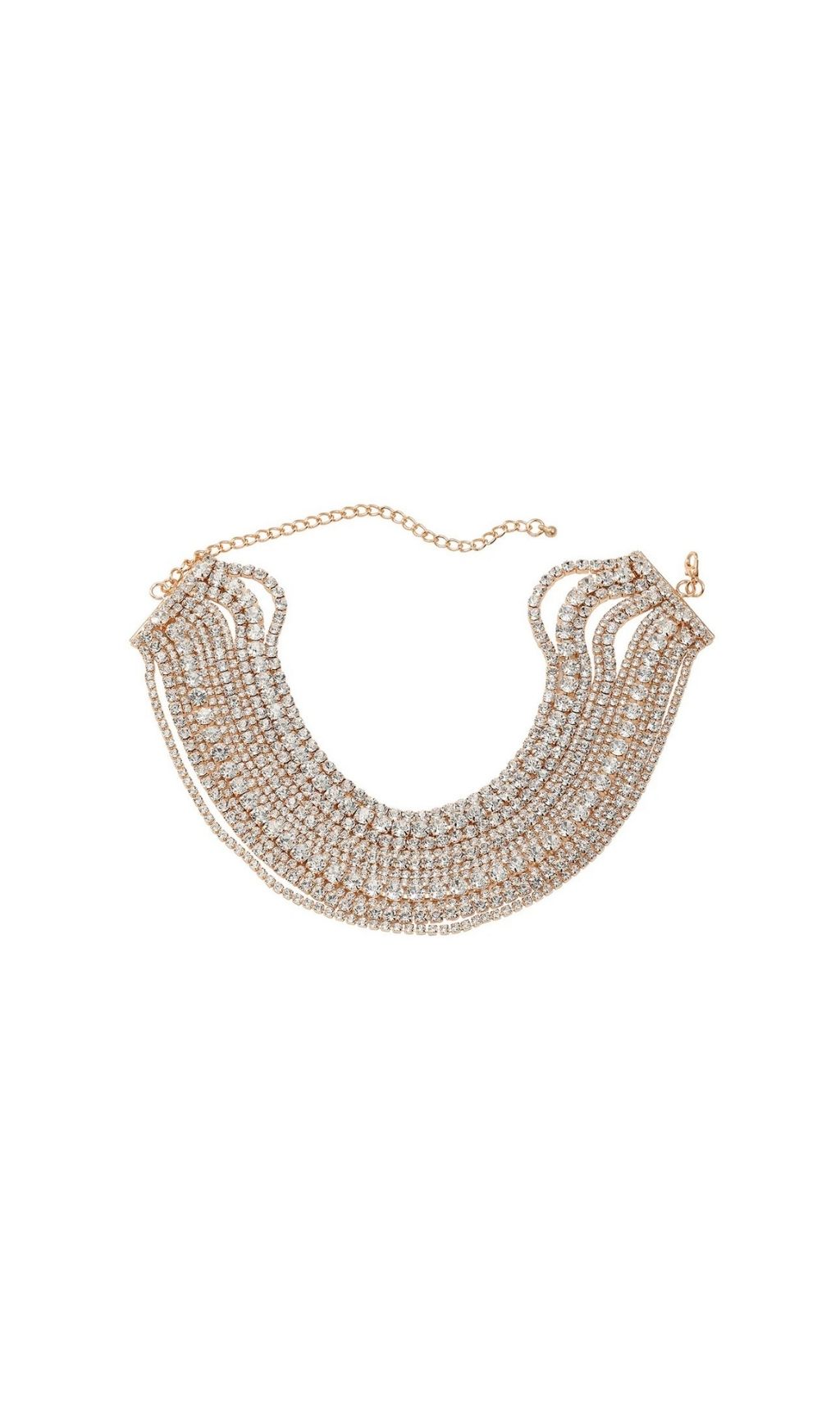 Fashionslee Women Jago Multi Layered Crystal Necklace In Gold