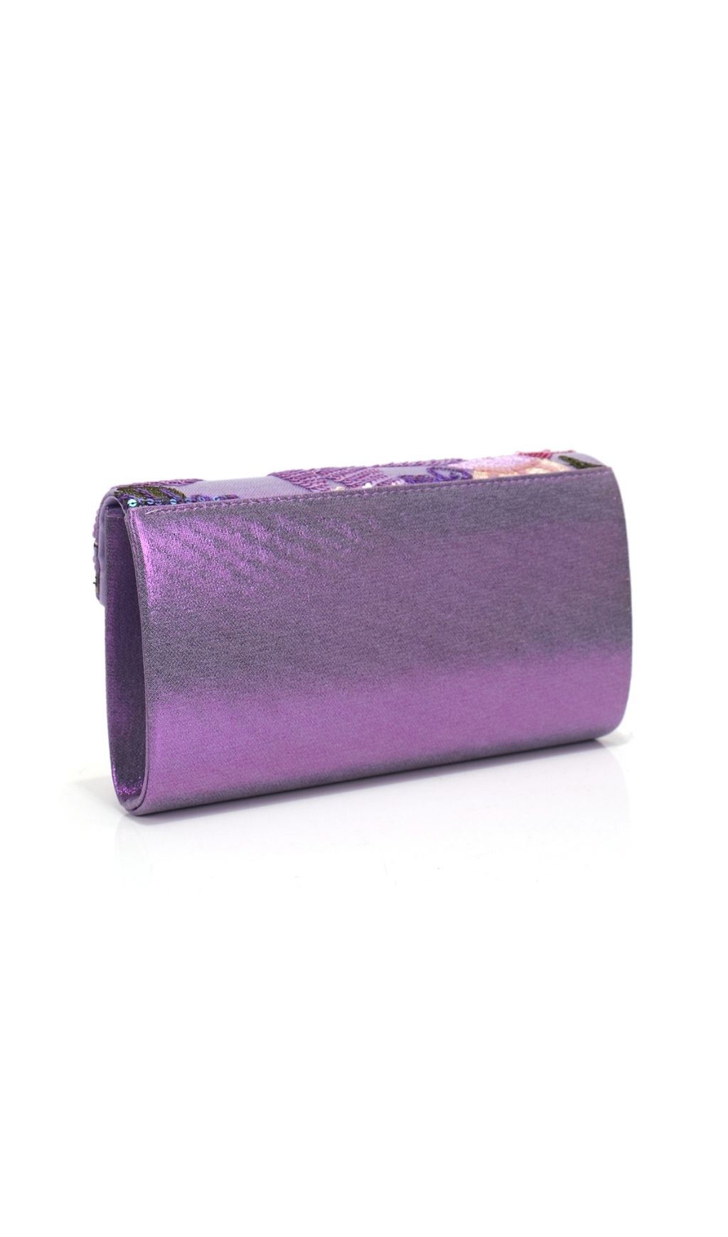 Fashionslee Women Leala Purple Flower Sequin Handbag