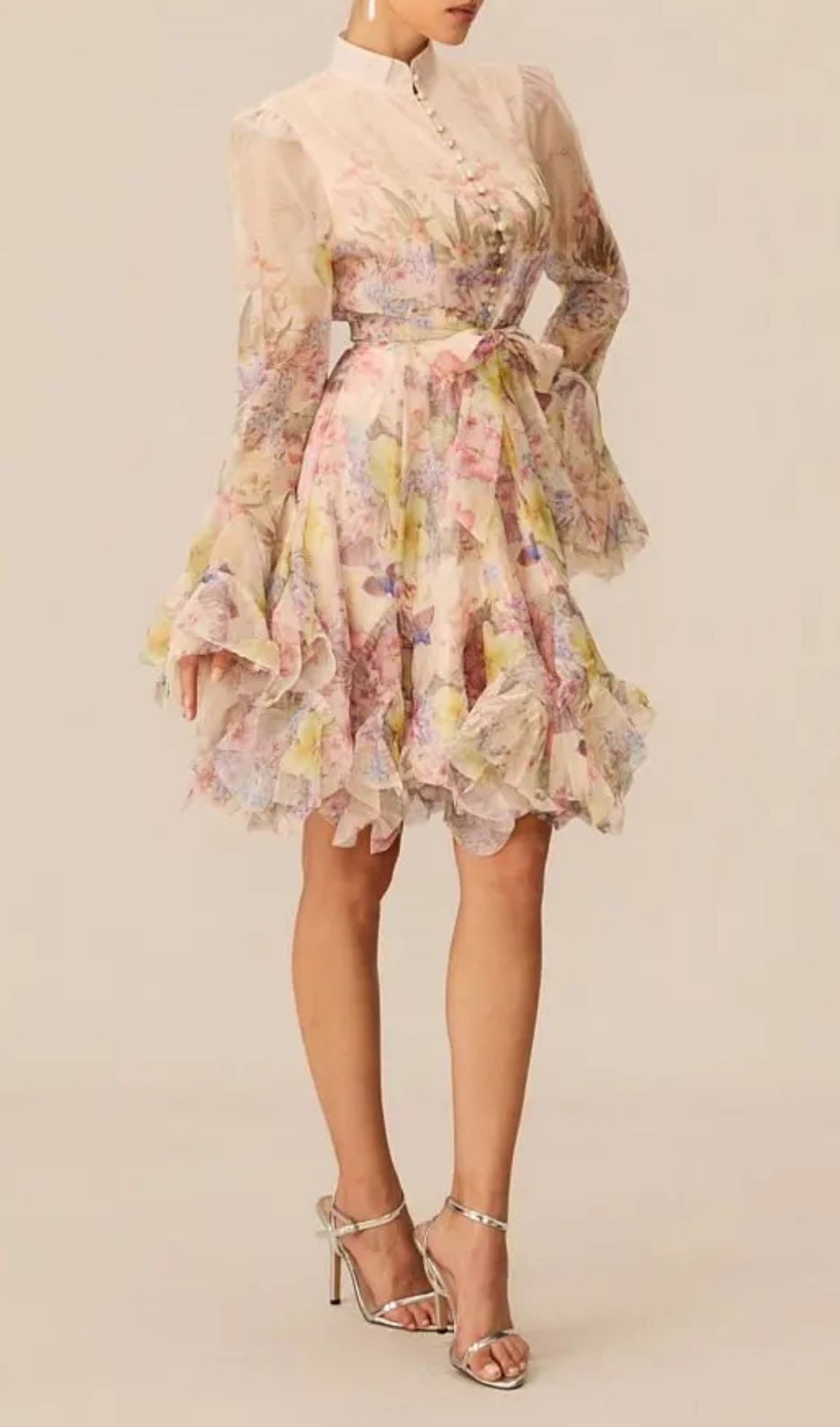 0551823723def38c4612ac01e198e8f6 Lana Long Sleeve Chiffon Floral Mini Dress