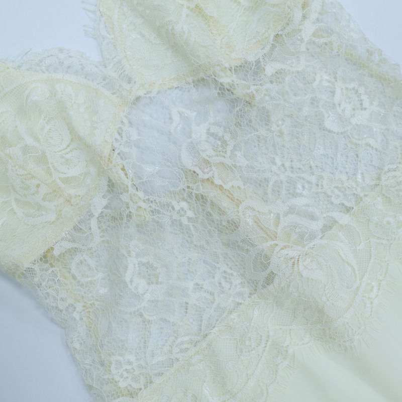 Erastes Spaghetti Lace Maxi Dress In Cream