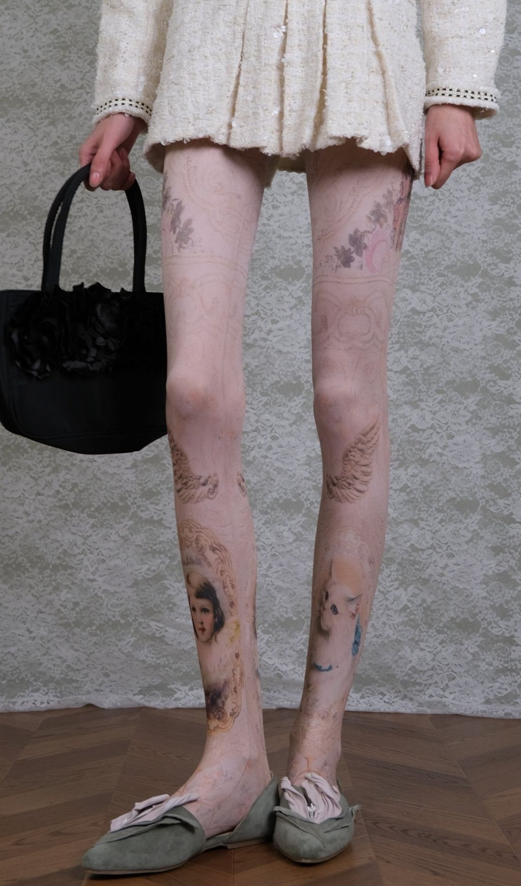 Angel Girl Painting Tights