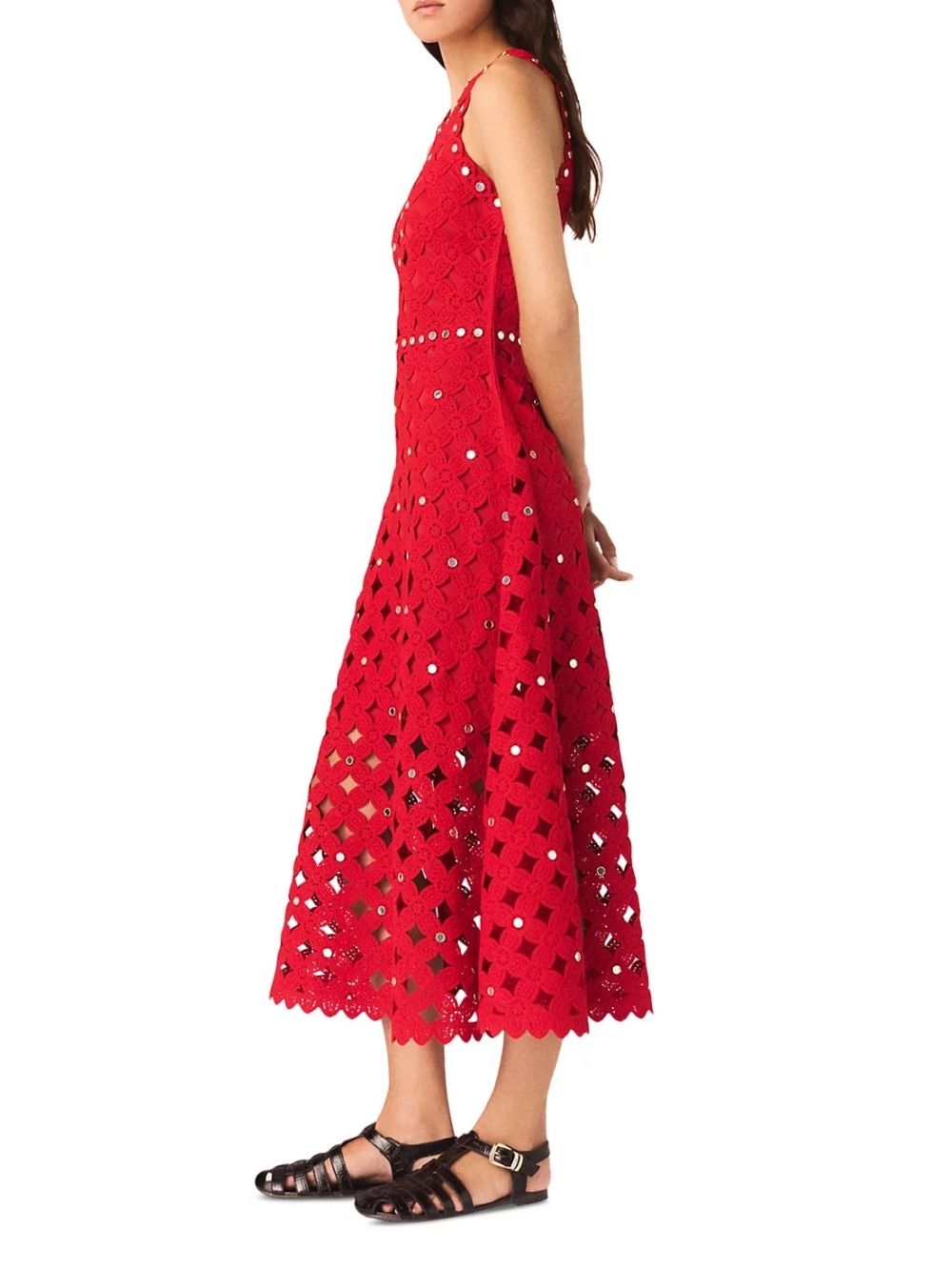 0748470cb3e8073758dee2e7c16dddd6 Crochet Dress with Mirror Embellishments