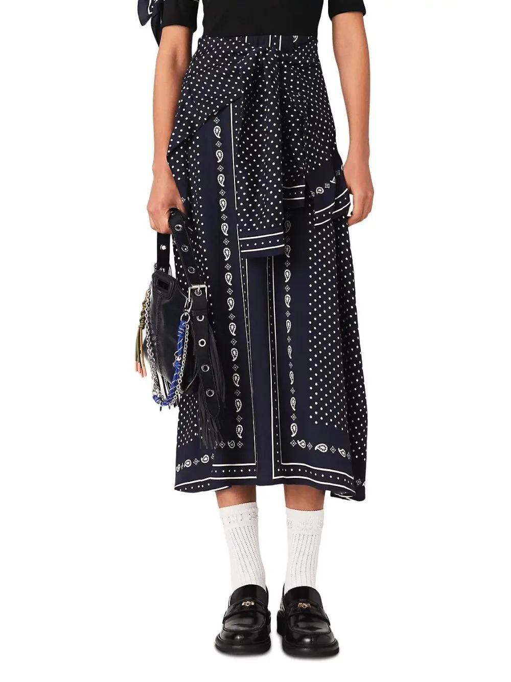 Patterned Mixed Media Dress - OWNCI Patterned Mixed Media Dress - OWNCI
